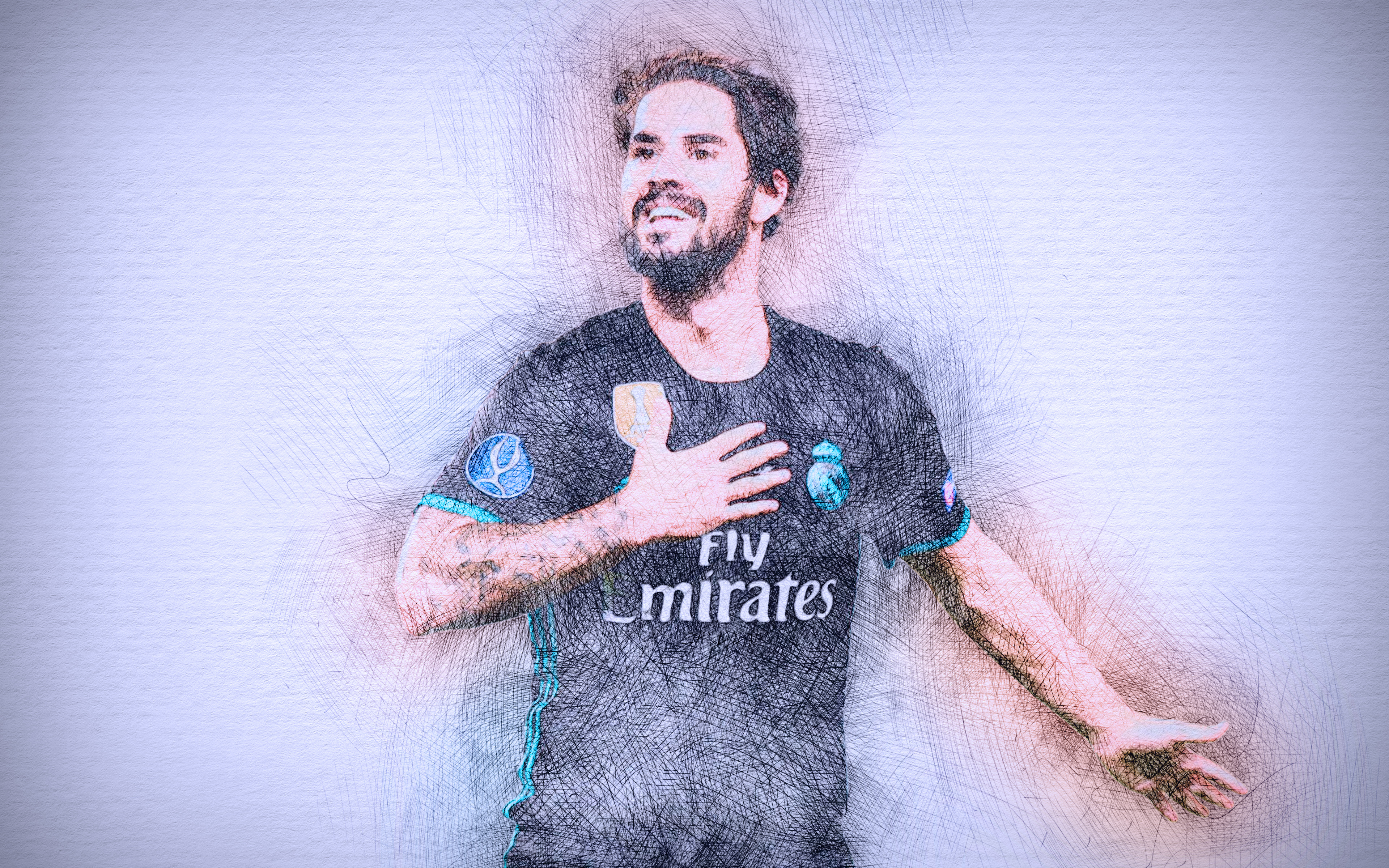 Download mobile wallpaper Sports, Soccer, Spanish, Real Madrid C F, Isco for free.