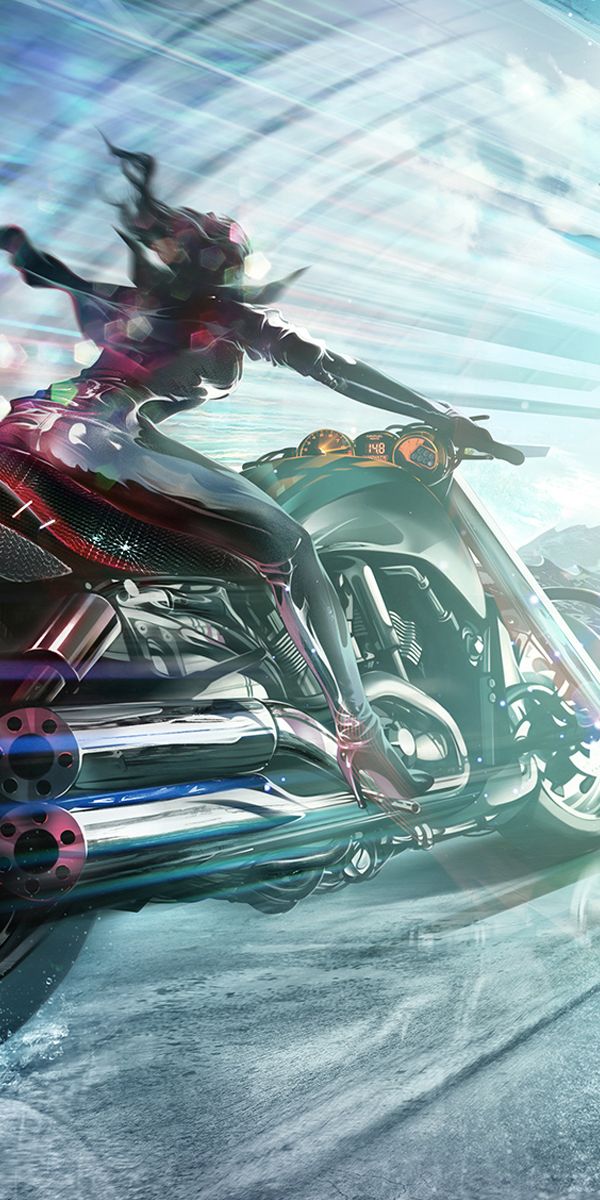 Мотоцикл будущего аниме. Заставки на планшет аниме мотоциклы. Sci Fi Racing. Moto girl anime.