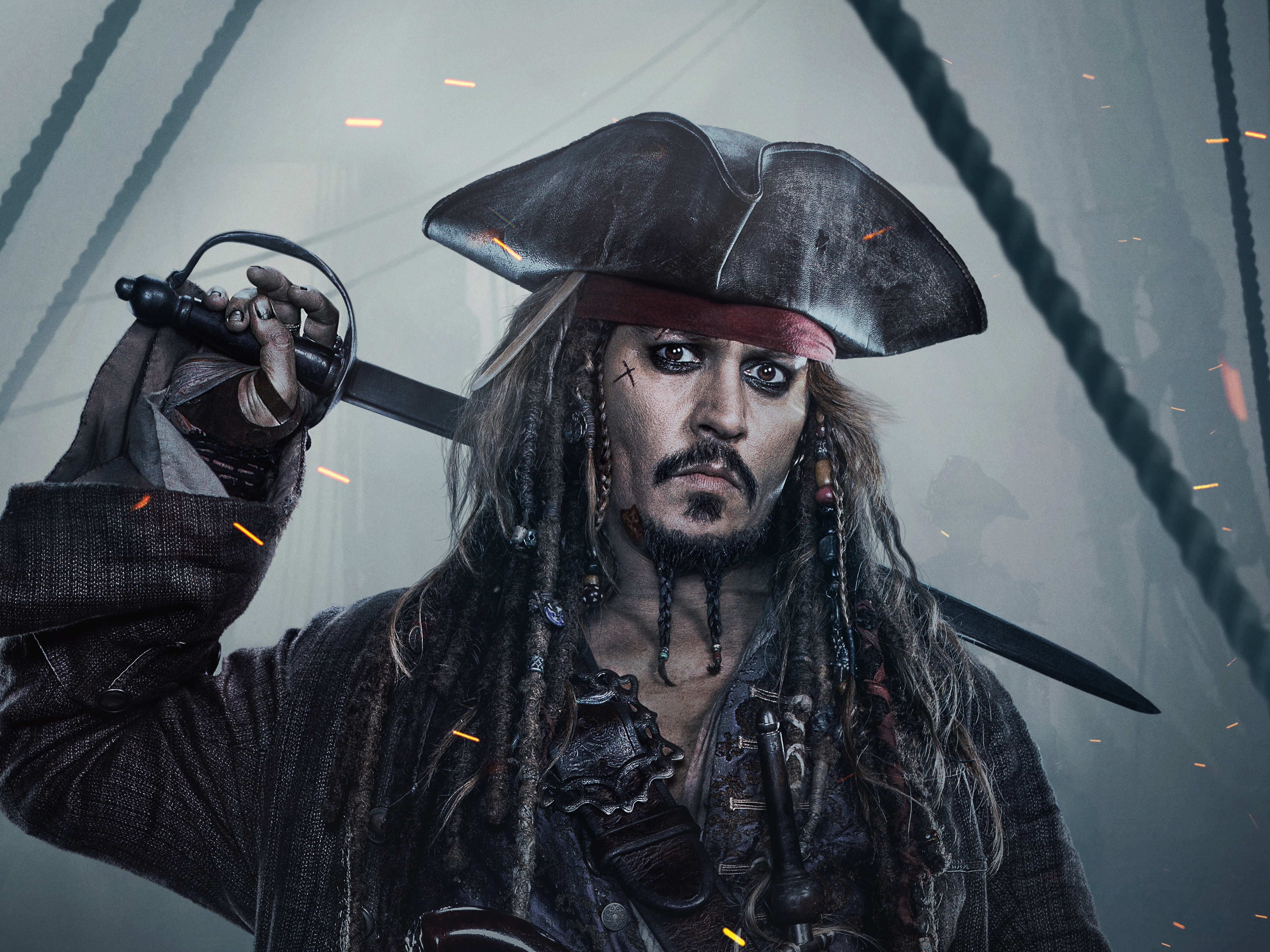 pirates of the caribbean: dead men tell no tales, johnny depp, jack sparrow, movie download HD wallpaper