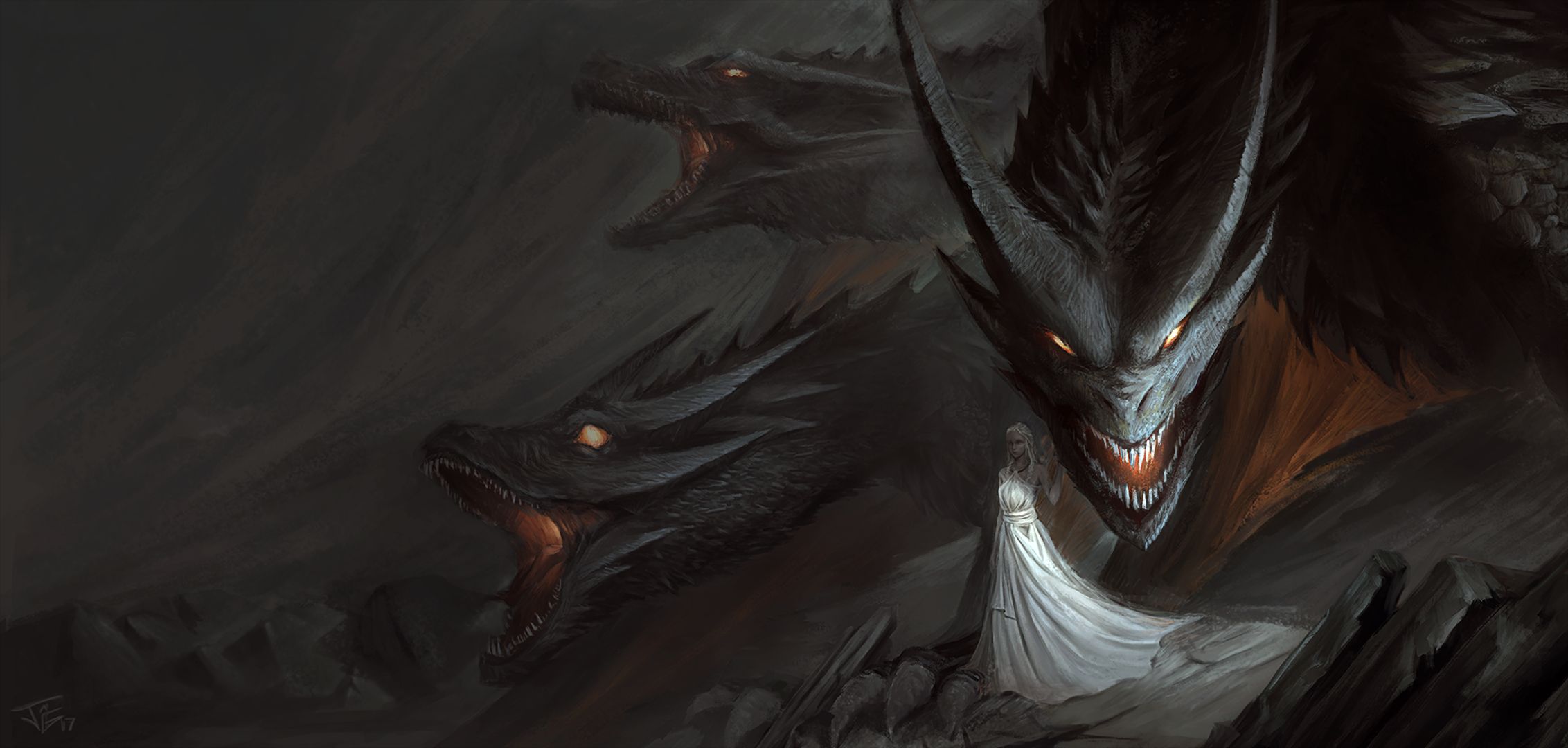 daenerys targaryen dragons wallpaper