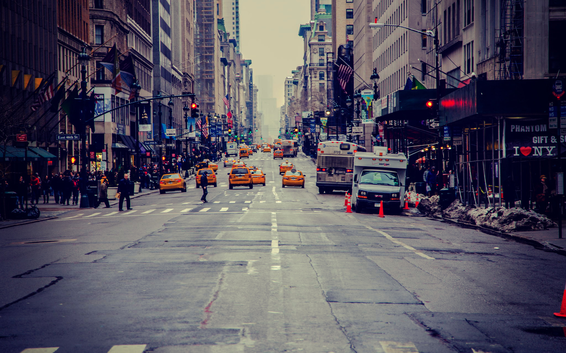 usa, man made, new york, building, city, street, taxi for android