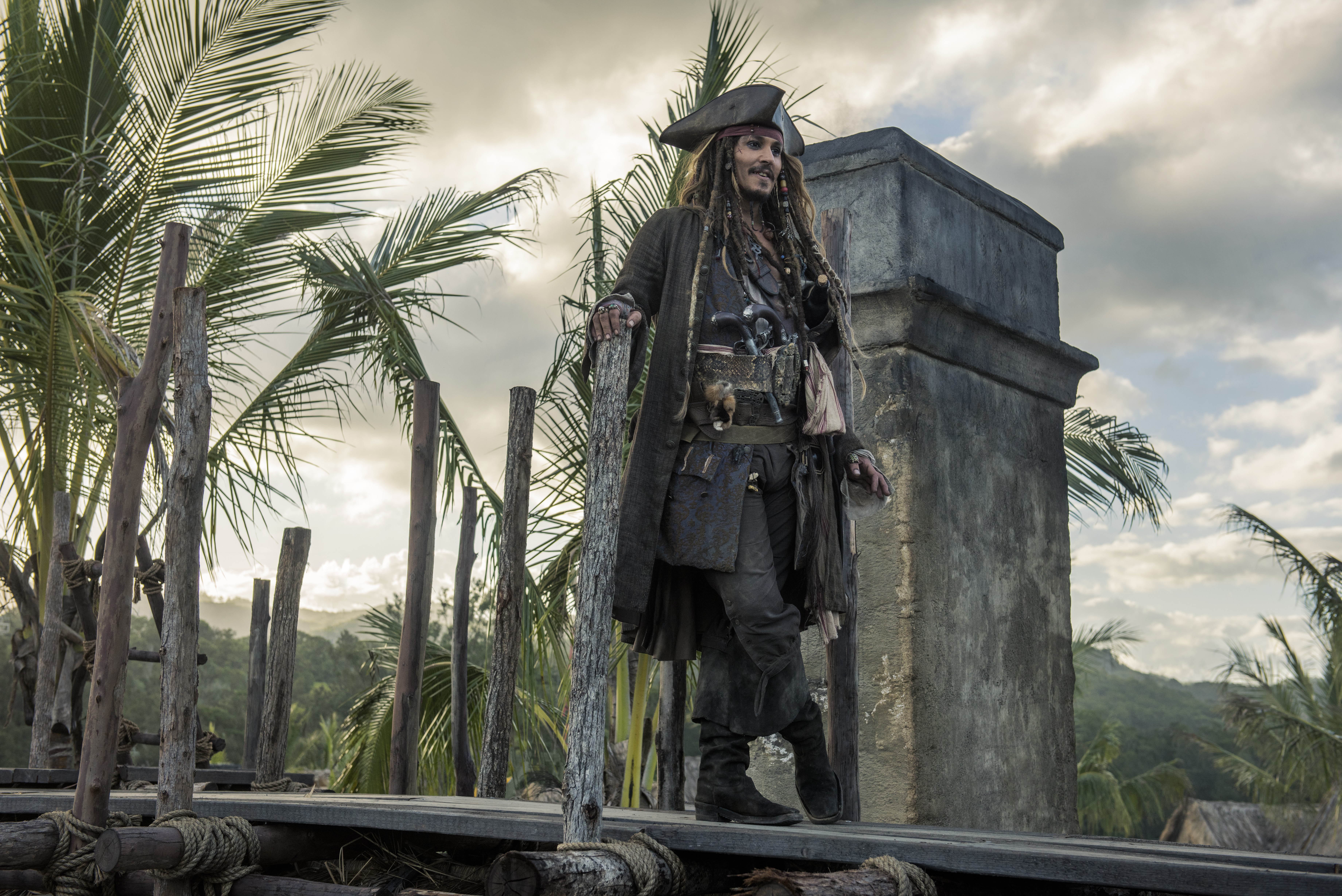 jack sparrow, pirates of the caribbean: dead men tell no tales, movie, johnny depp Full HD