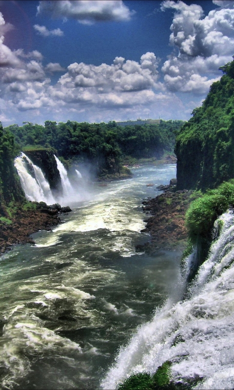 1088850壁紙のダウンロード地球, イグアスの滝, 滝, ブラジル, クラウド, 空-スクリーンセーバーと写真を無料で