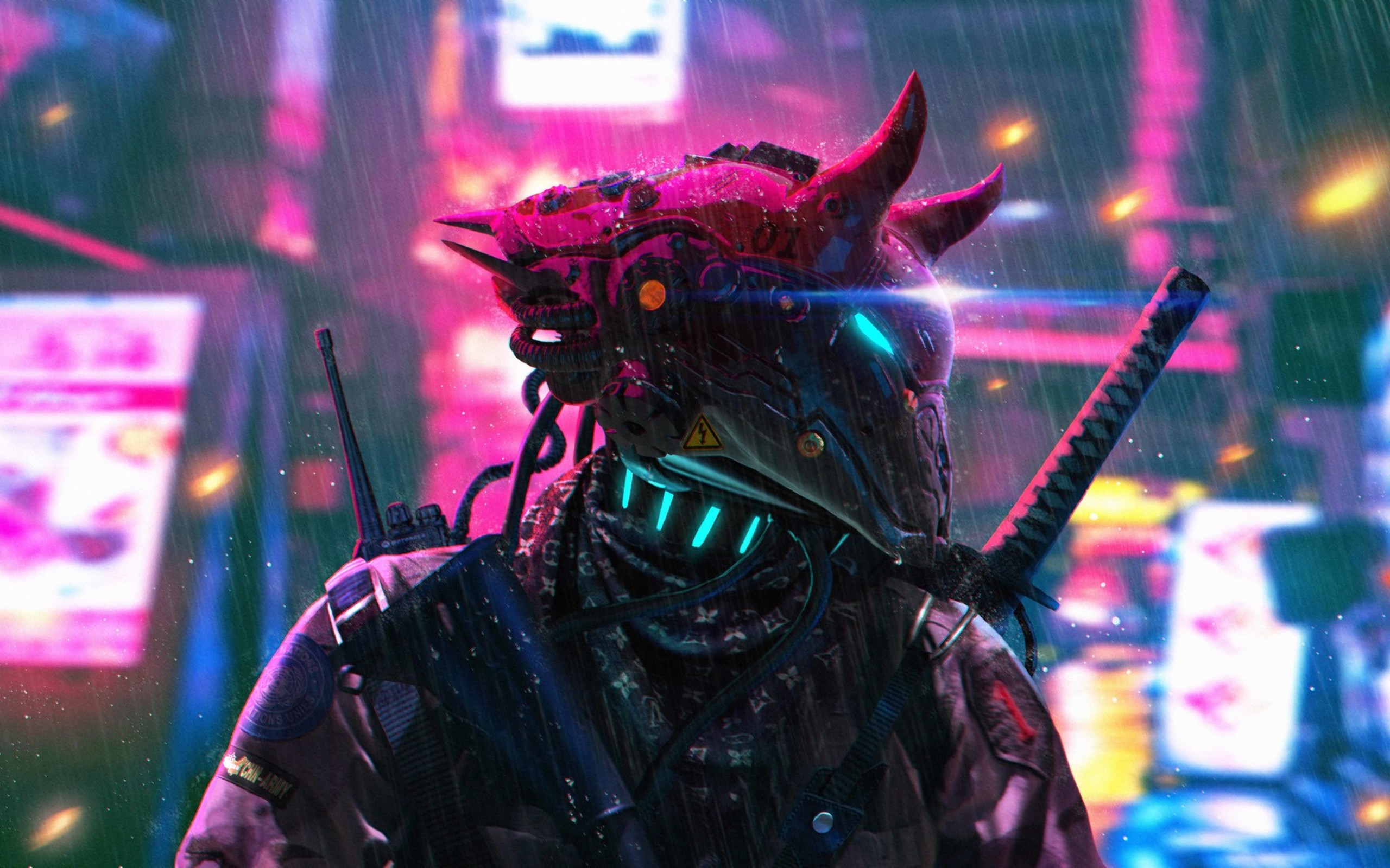 Cyberpunk 2077 Samurai неон
