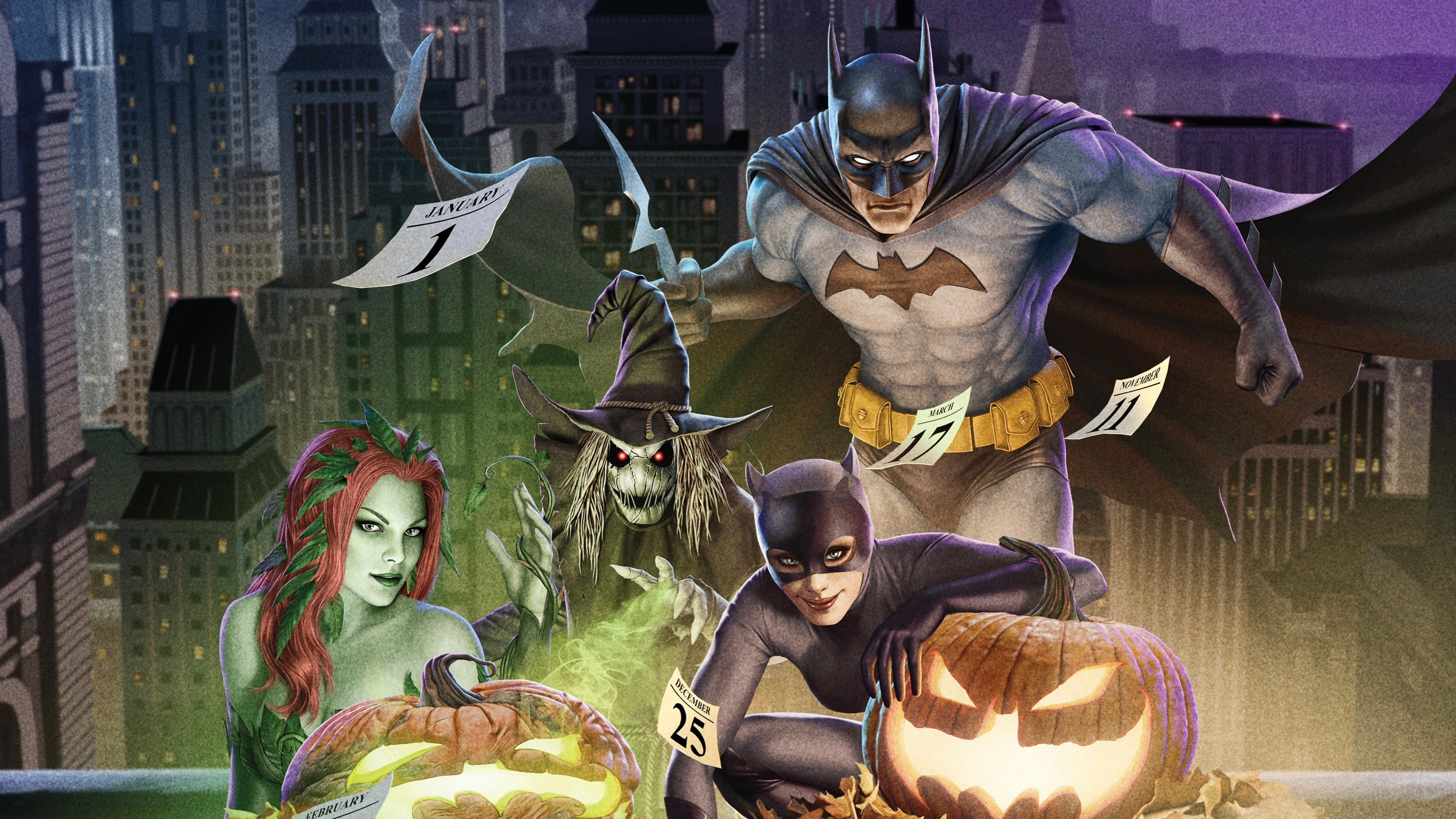 Download mobile wallpaper Batman, Catwoman, Movie, Poison Ivy, Scarecrow (Batman), Batman: The Long Halloween Part Two for free.