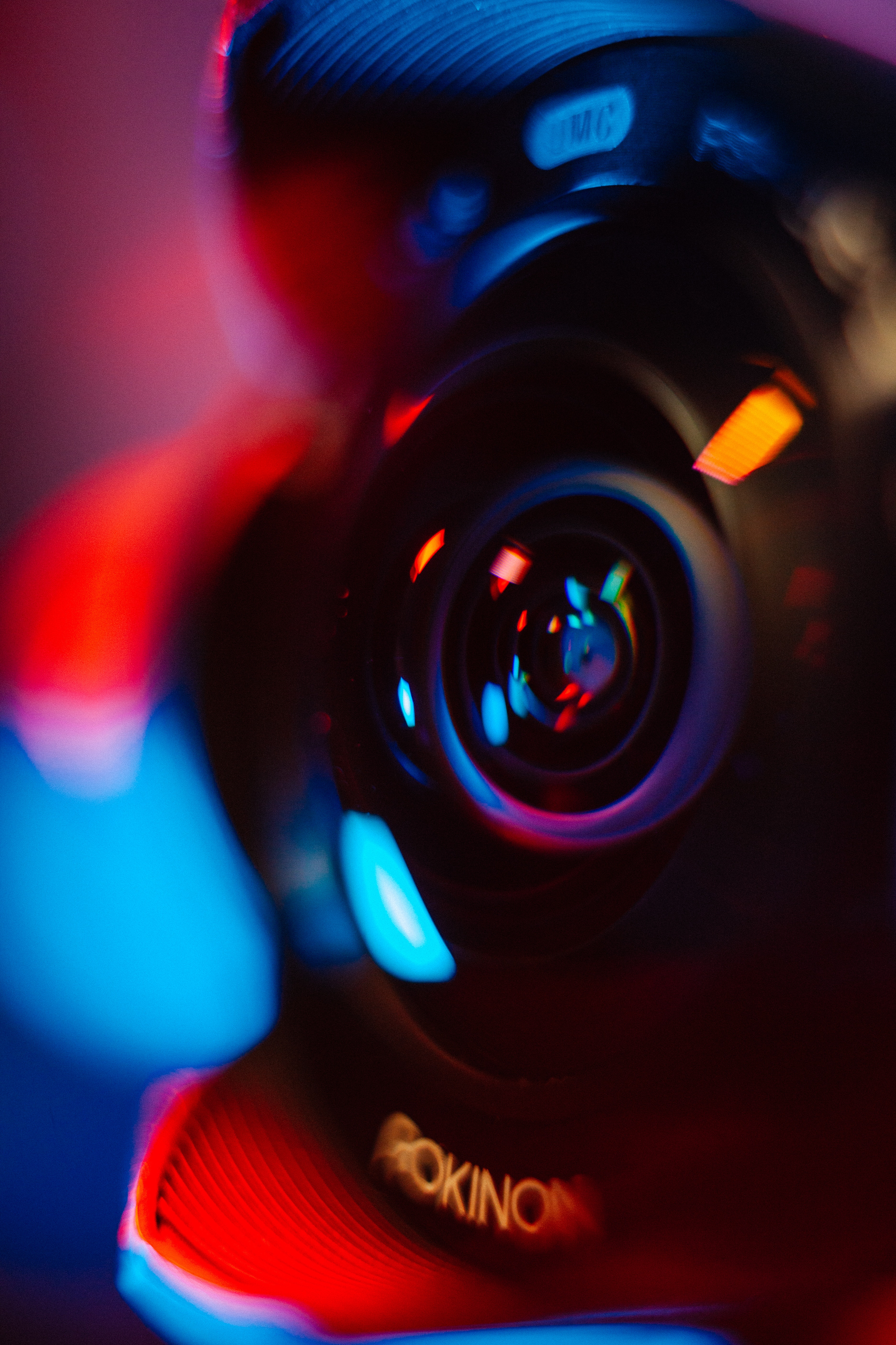 lens, technology, technologies, blur, glare, multicolored, motley, smooth, camera