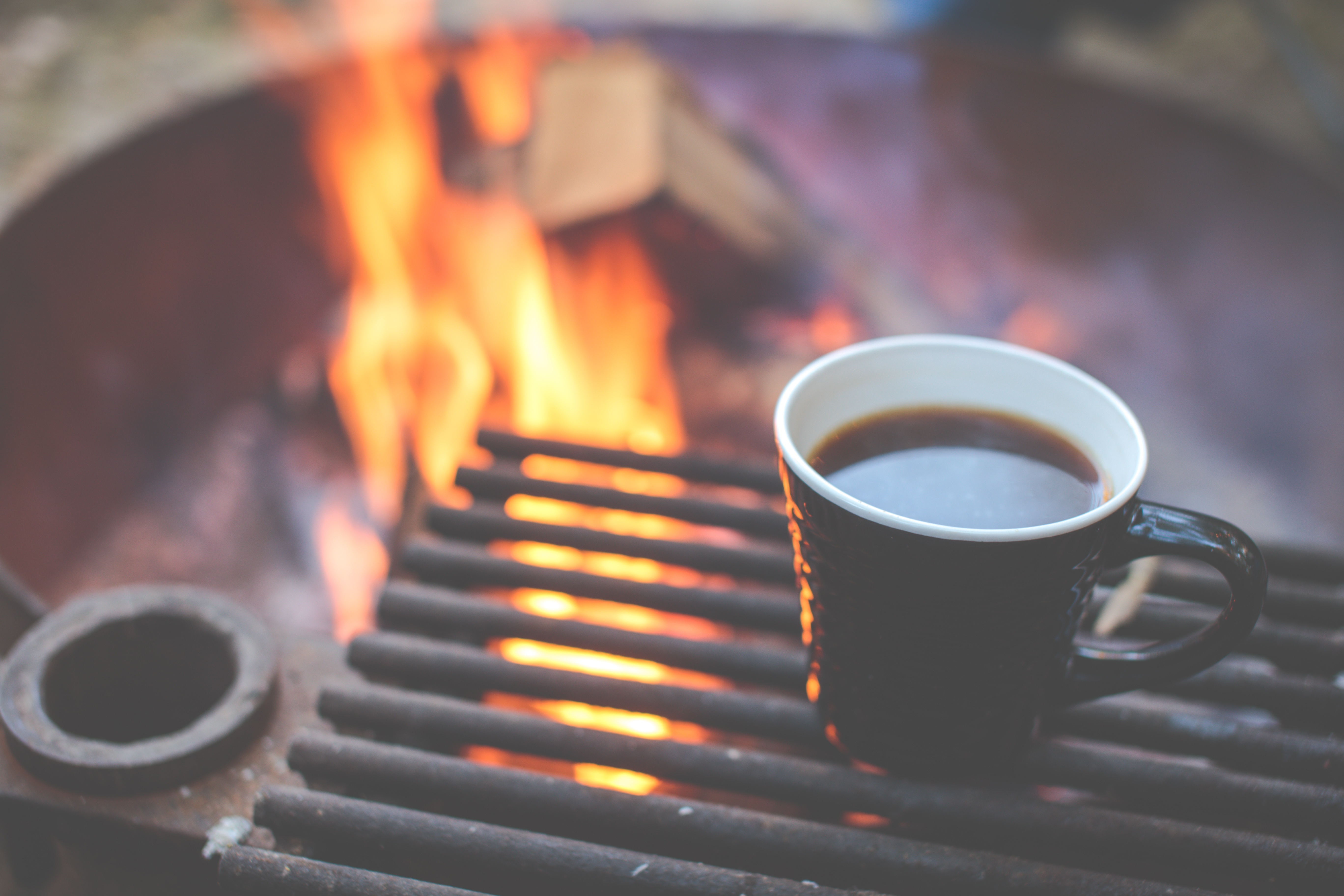 coffee, food, cup, grill