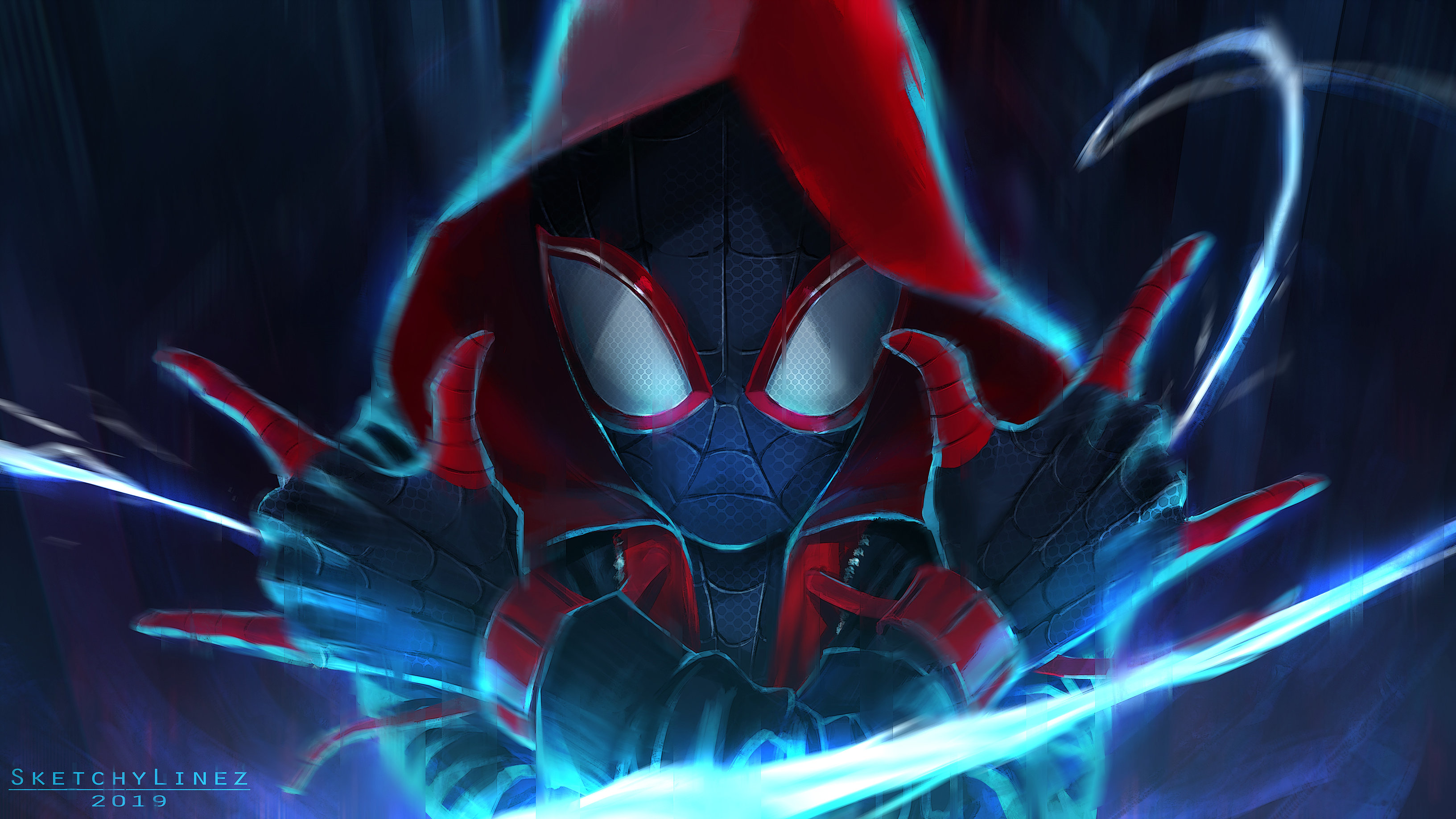 spider man, miles morales, spider man: into the spider verse, movie wallpaper for mobile