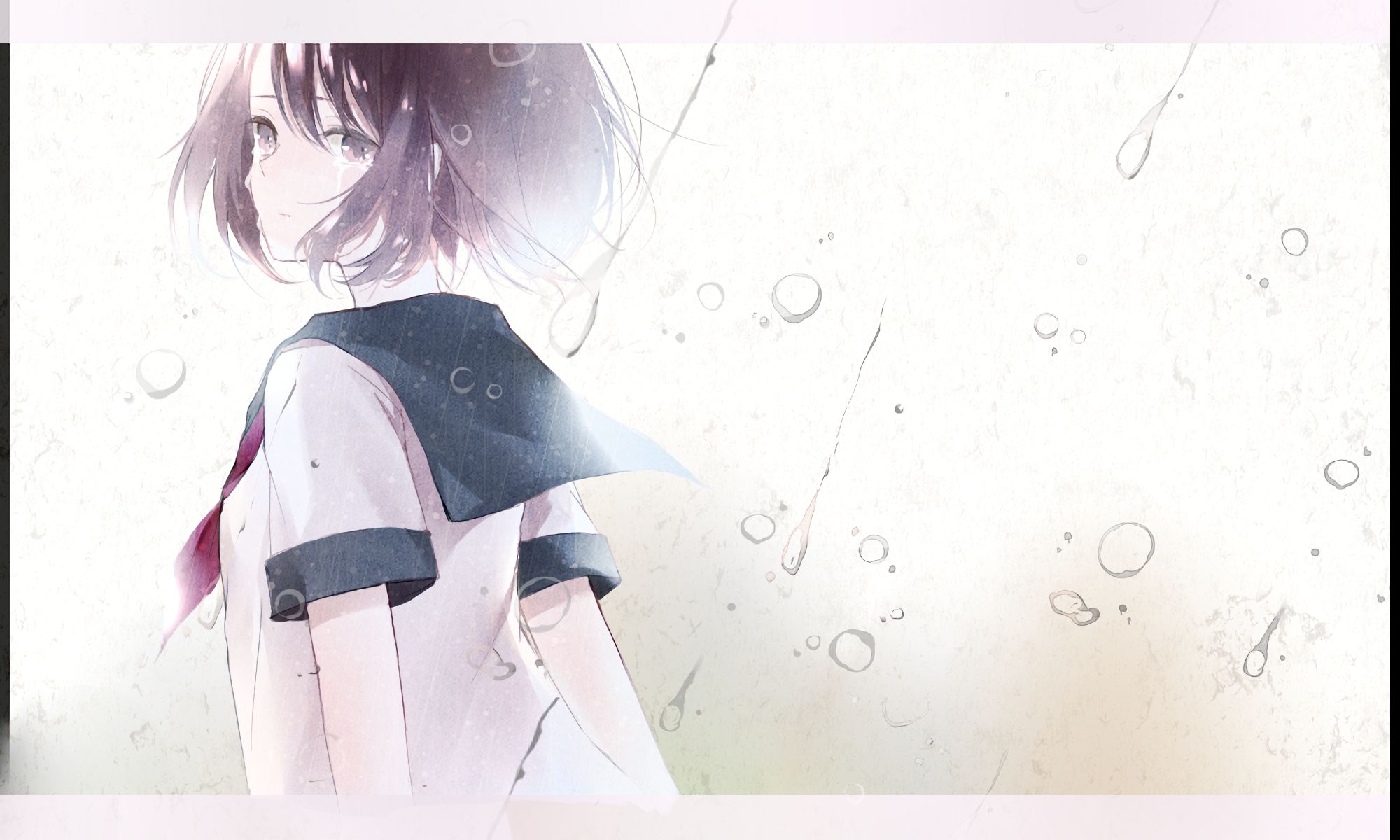Sadness Anime Girl Under Rain Stock Illustration 717639118  Shutterstock