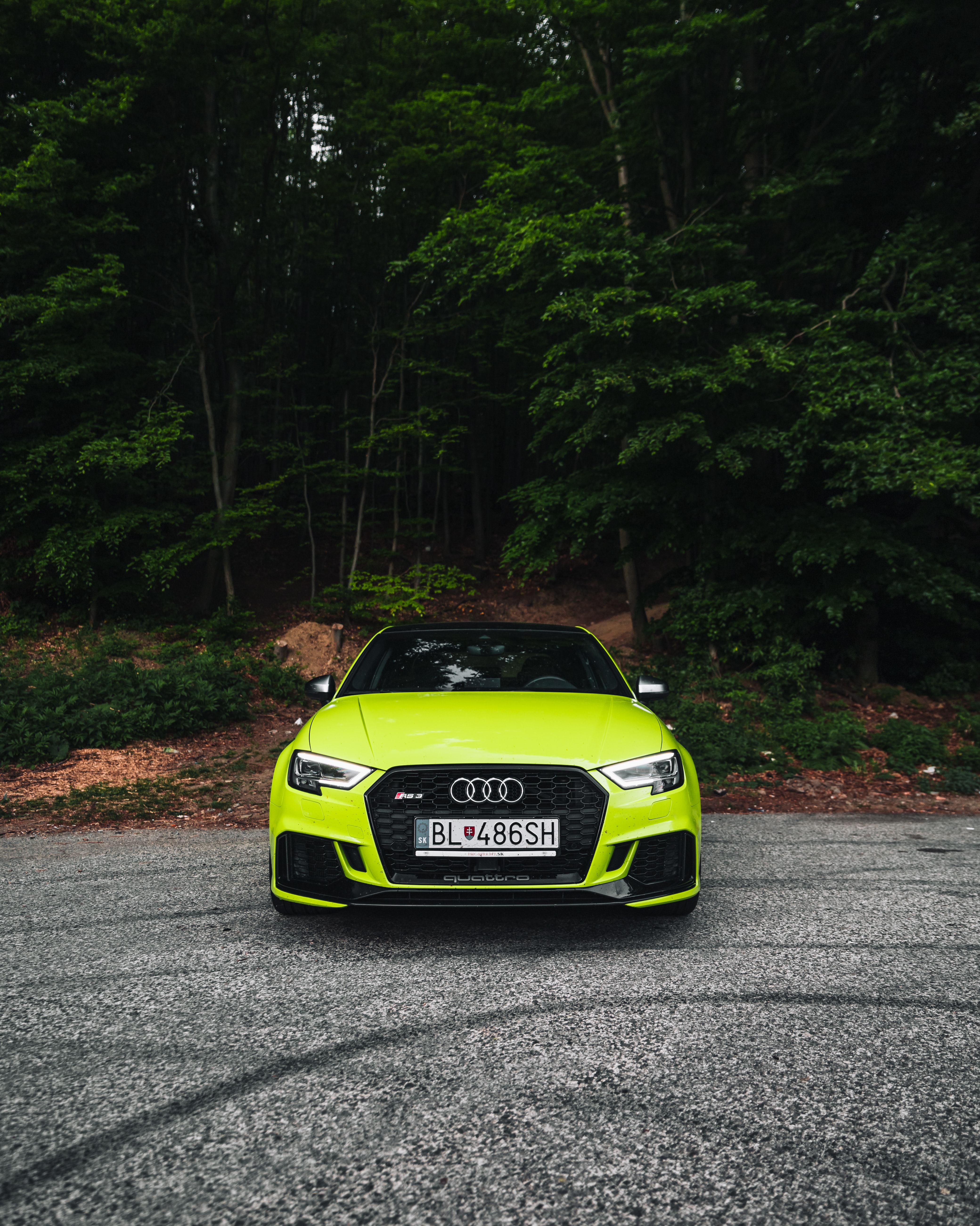 audi, cars, sports car, front view, sports, green, car, audi rs4