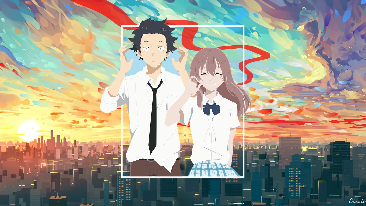 A silent voice. Koe no Katachi аниме. Форма голоса / koe no Katachi (2016. Koe no Katachi обои. Форма голоса 4к.