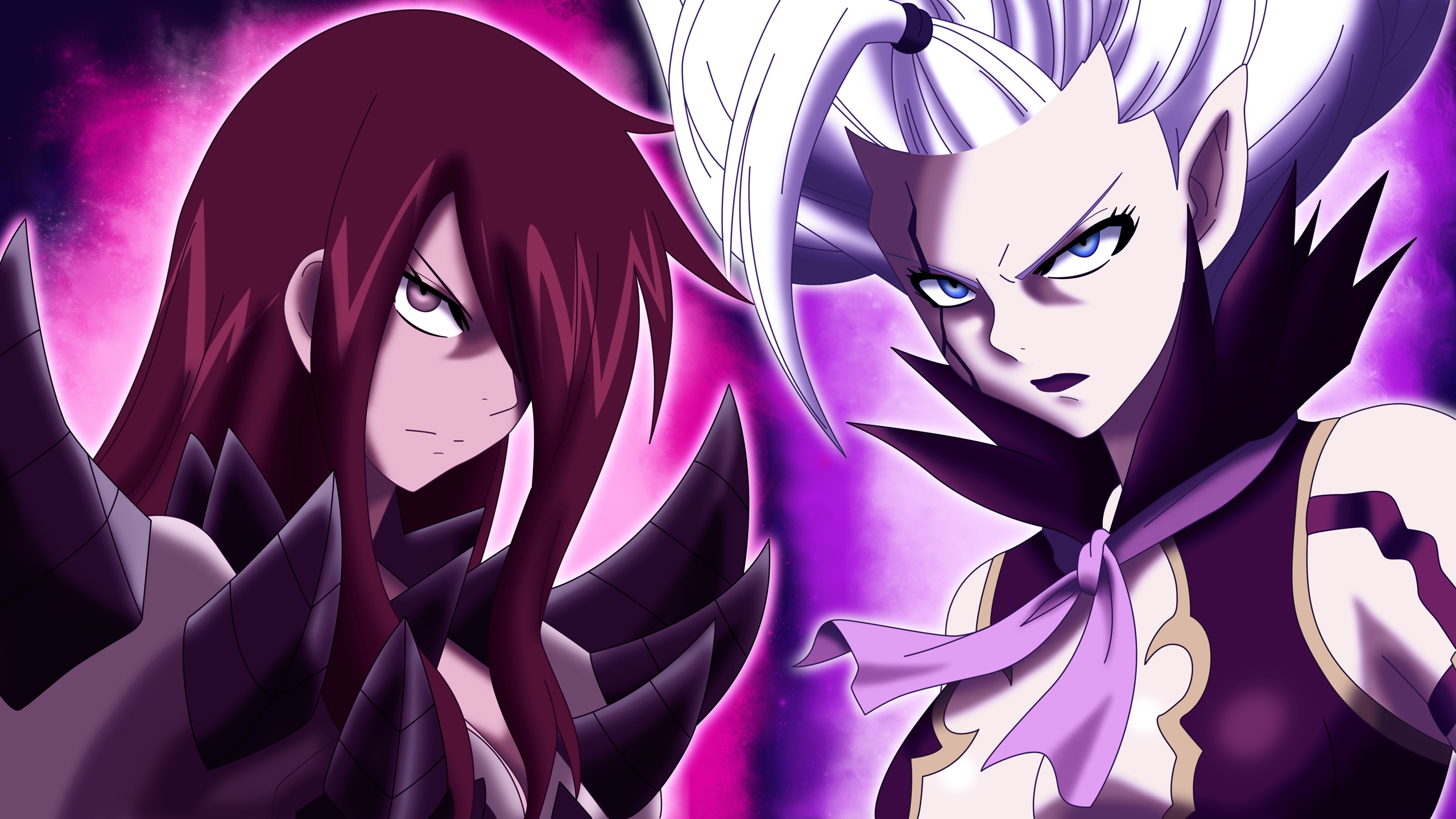 Download mobile wallpaper Anime, Fairy Tail, Erza Scarlet, Mirajane Strauss, Elza Scarlet (Fairy Tail) for free.