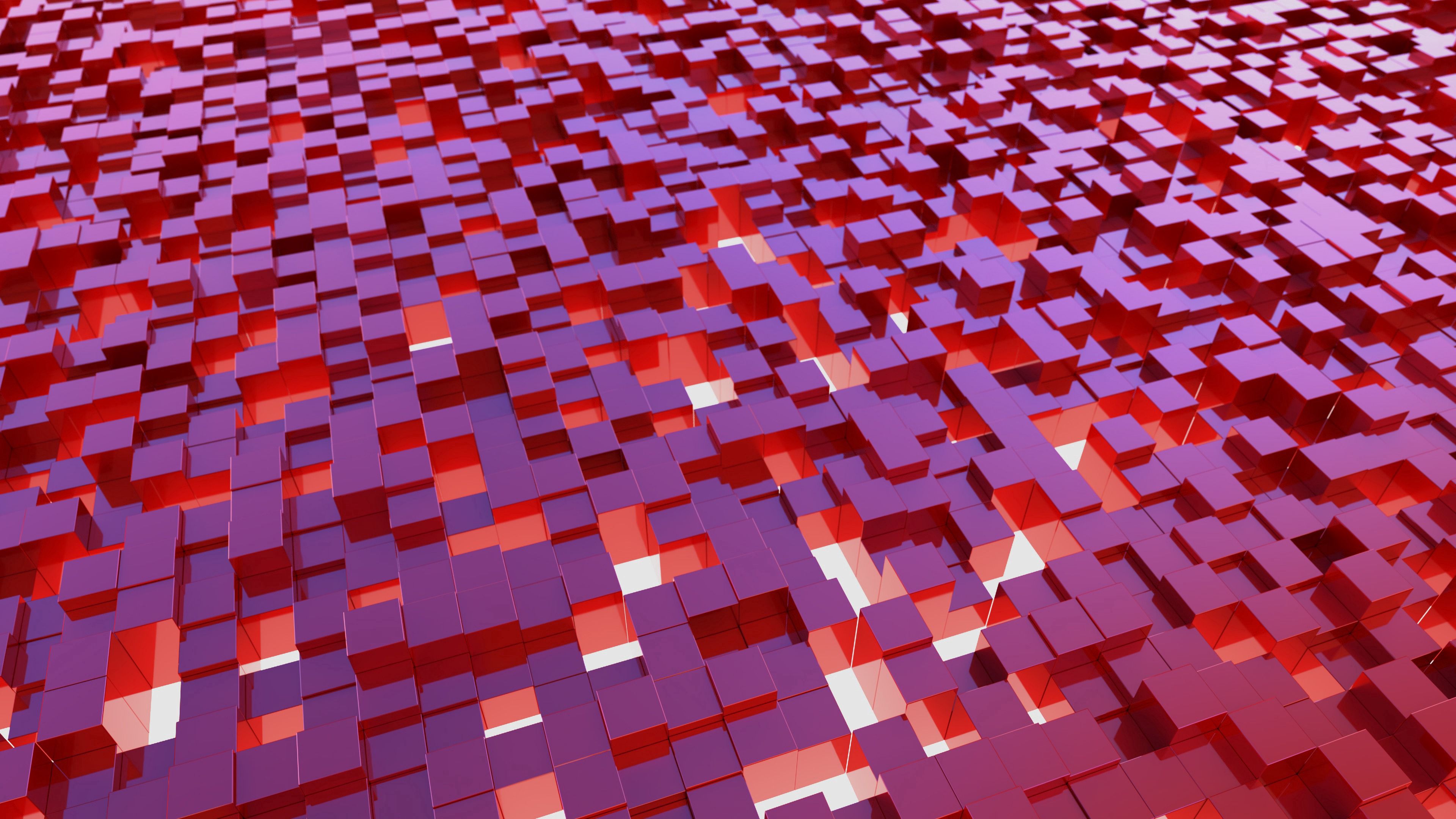 70446 завантажити шпалери червоний, структура, 3d, об'ємний об'ємний, куби, куба - заставки і картинки безкоштовно