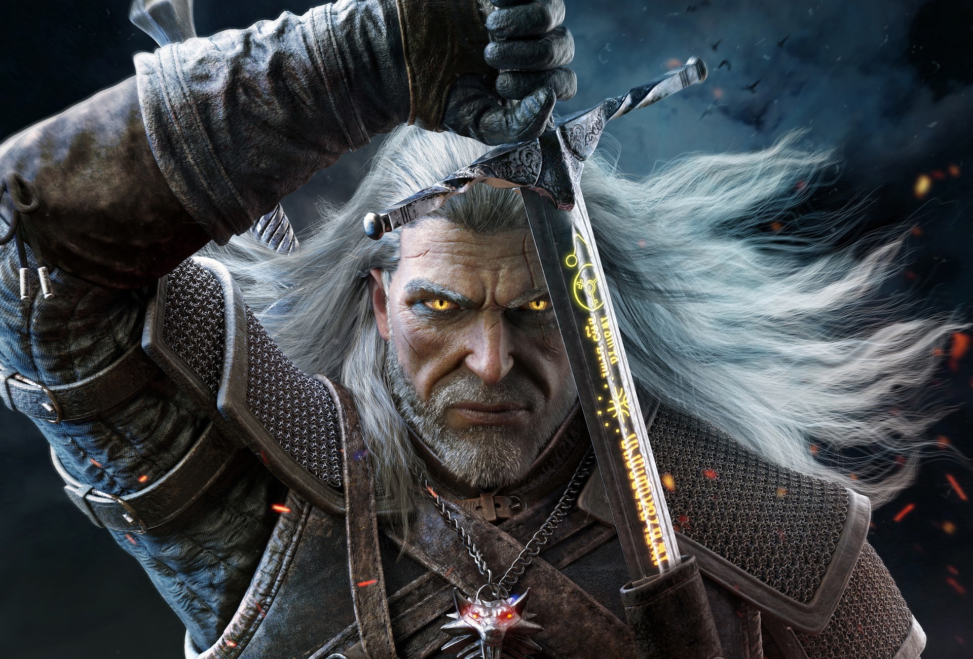 warrior, the witcher 3: wild hunt, the witcher, sword, geralt of rivia, video game HD wallpaper