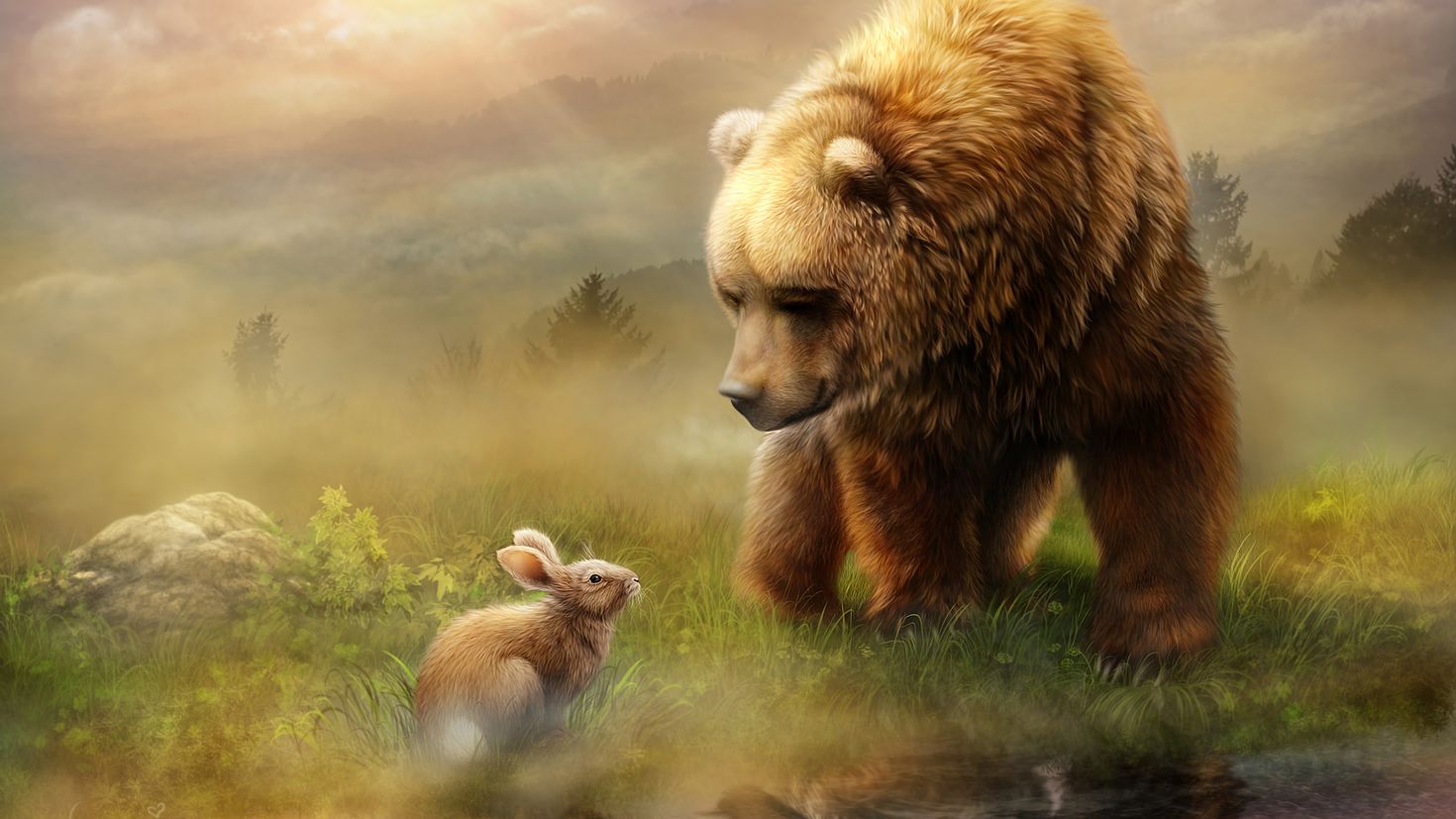 Медведь и зайцы