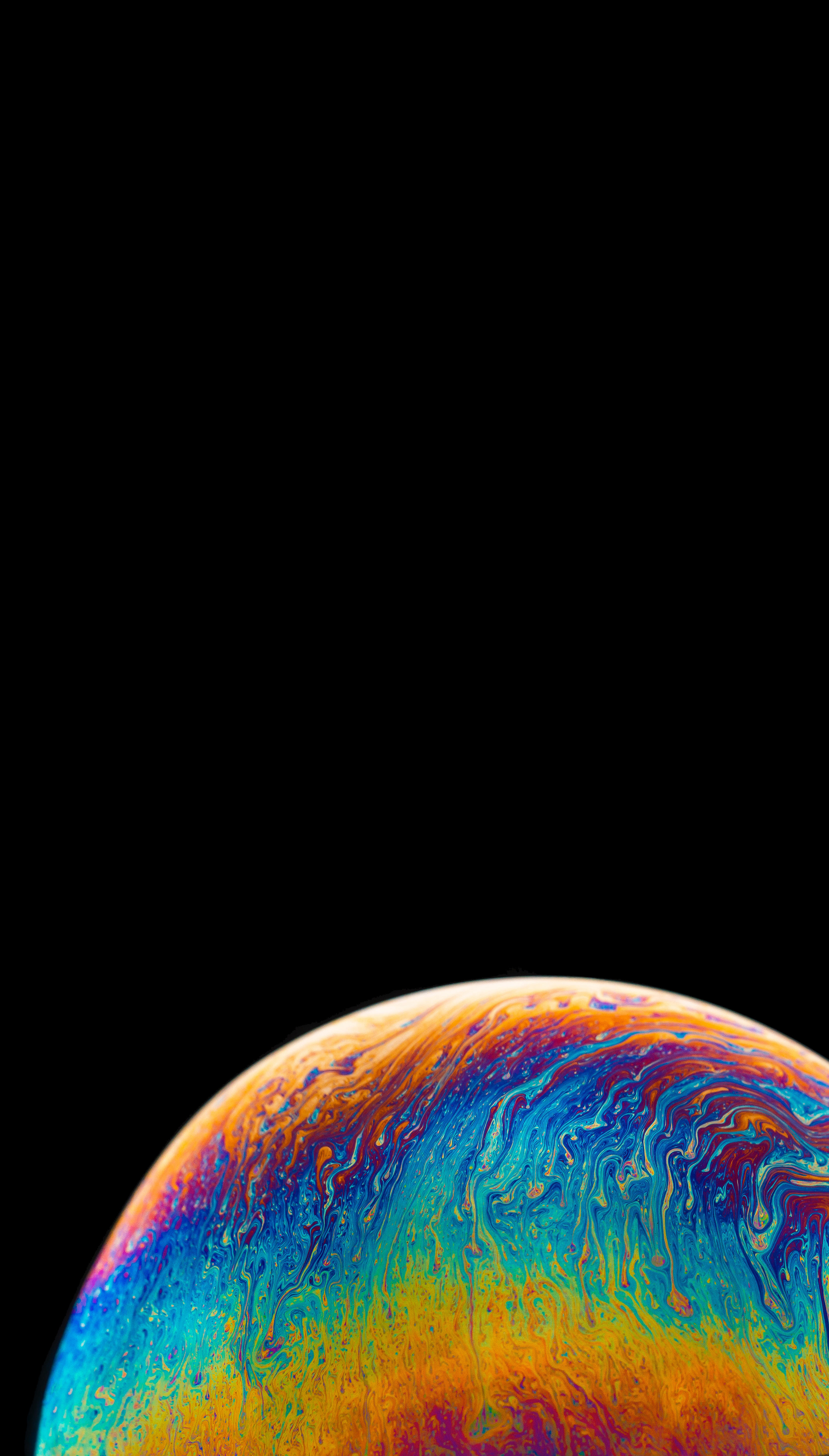 Download mobile wallpaper Planet, Ball, Motley, Spots, Stains, Abstract, Paint, Multicolored, Dark for free.