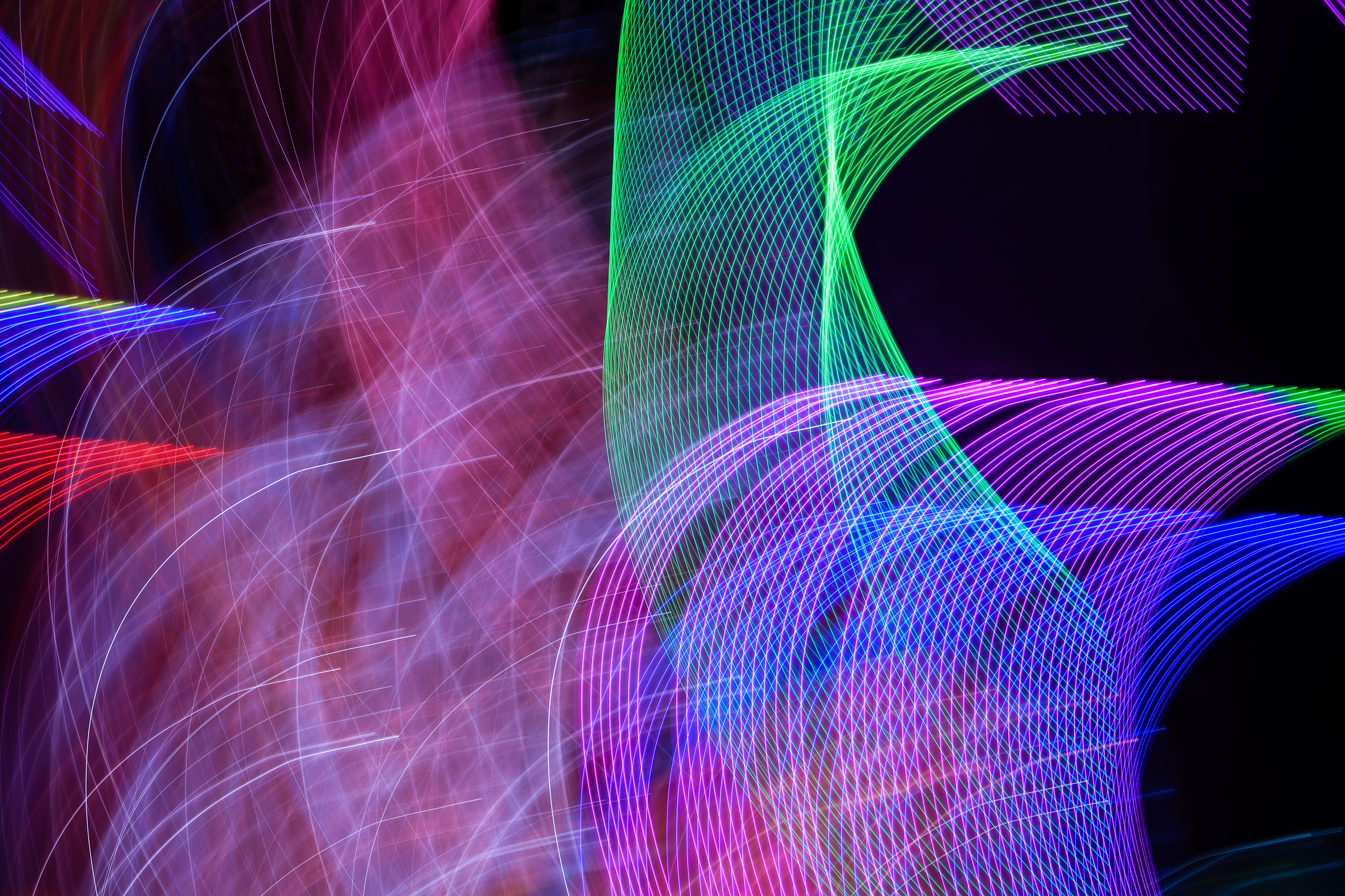 PC Wallpapers long exposure, multicolored, abstract, motley, neon