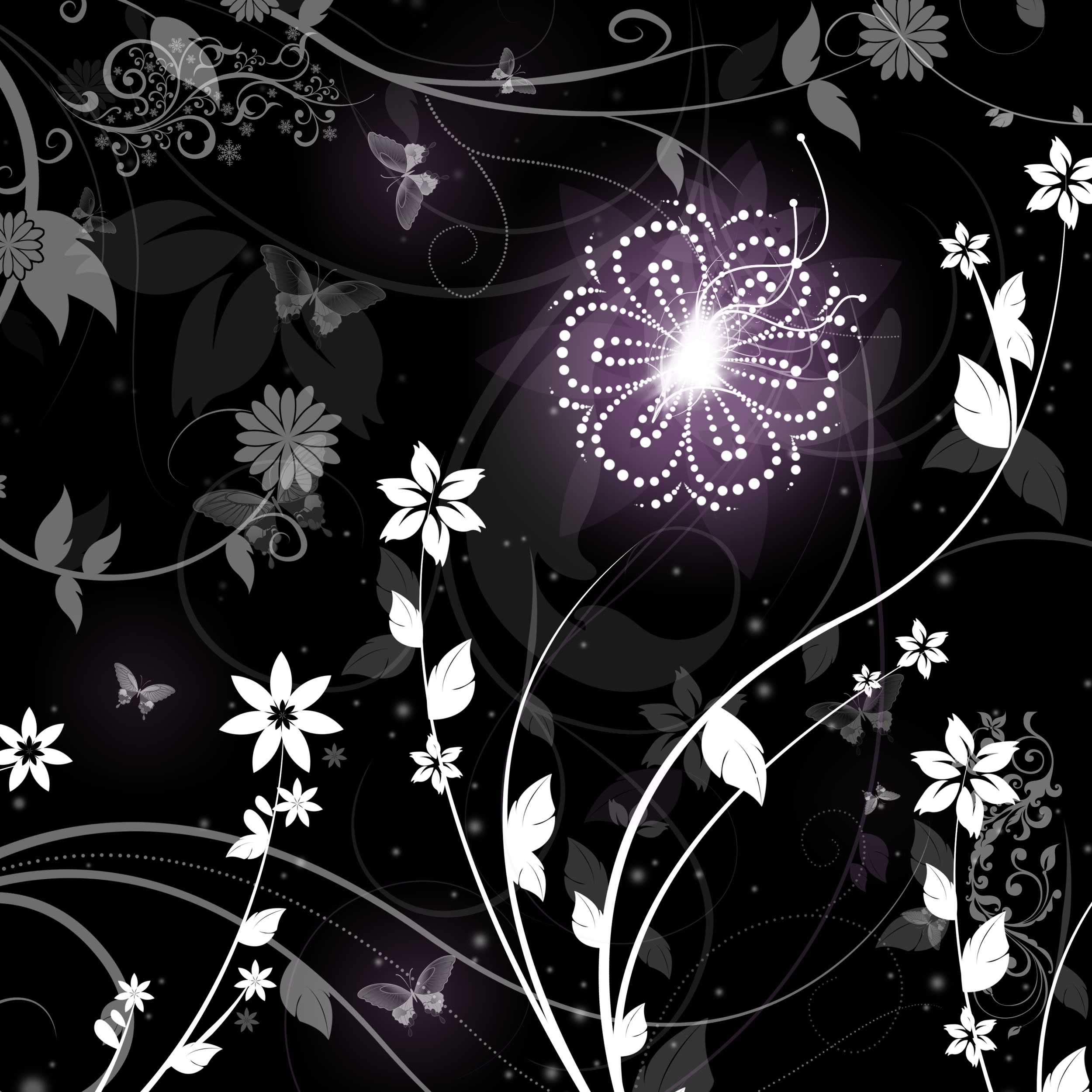 Free download wallpaper Flowers, Patterns, Shine, Brilliance, Vector on your PC desktop