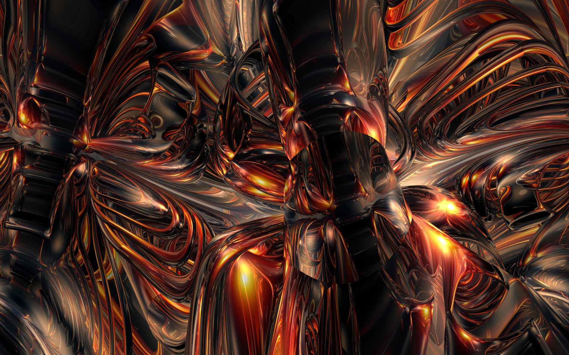 form, abstract, fire, shine, light, shadow, alloy HD wallpaper