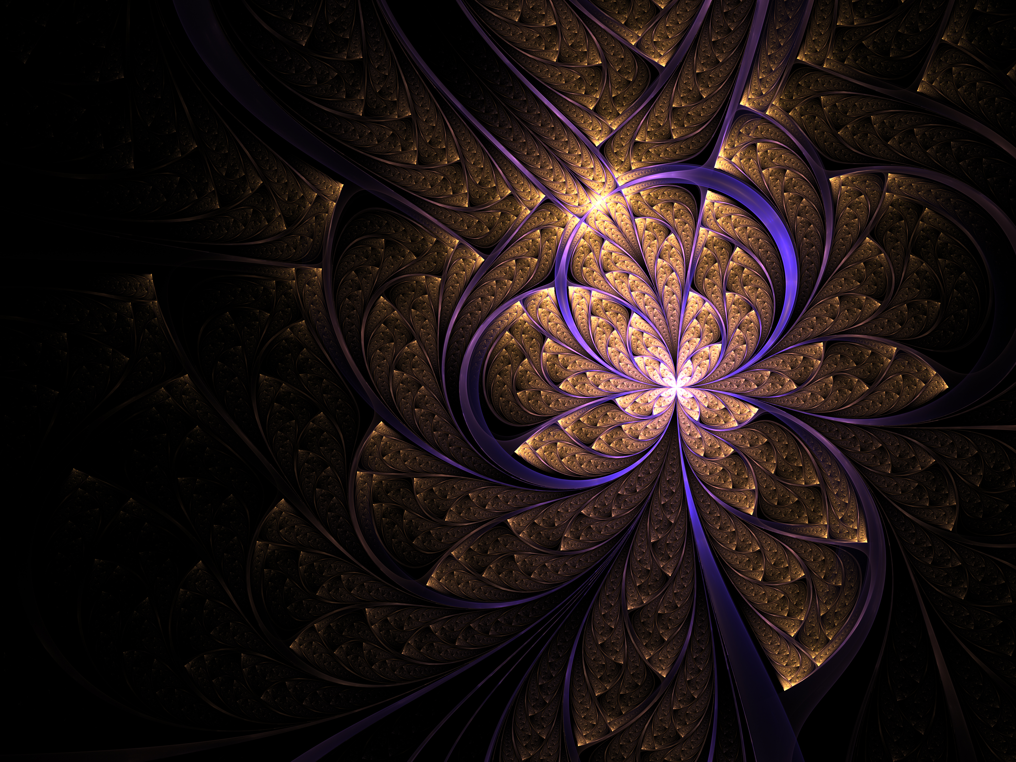 digital, glow, intricate, confused, fractal, abstract