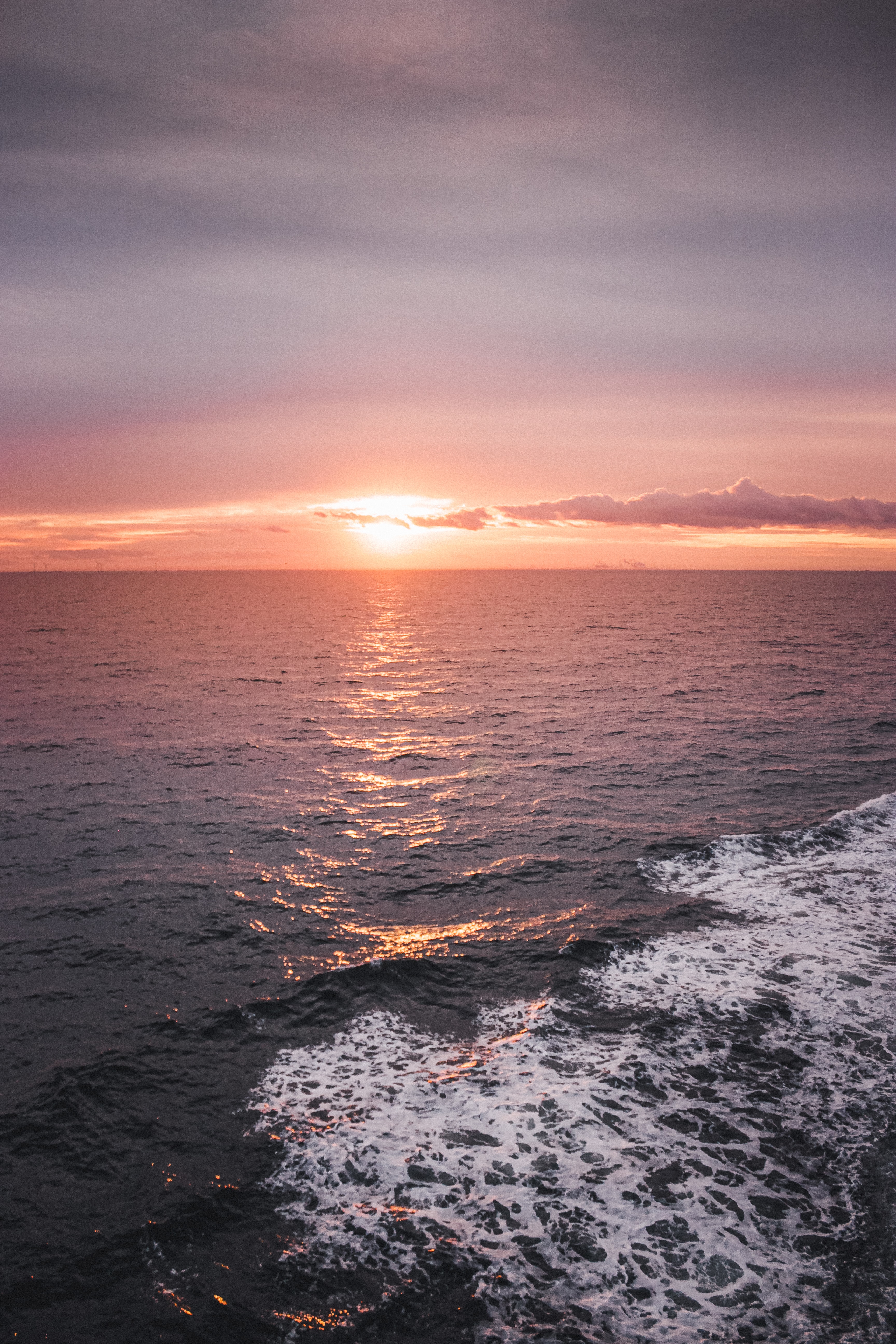 Download mobile wallpaper Evening, Horizon, Sea, Nature, Sun, Sunset for free.