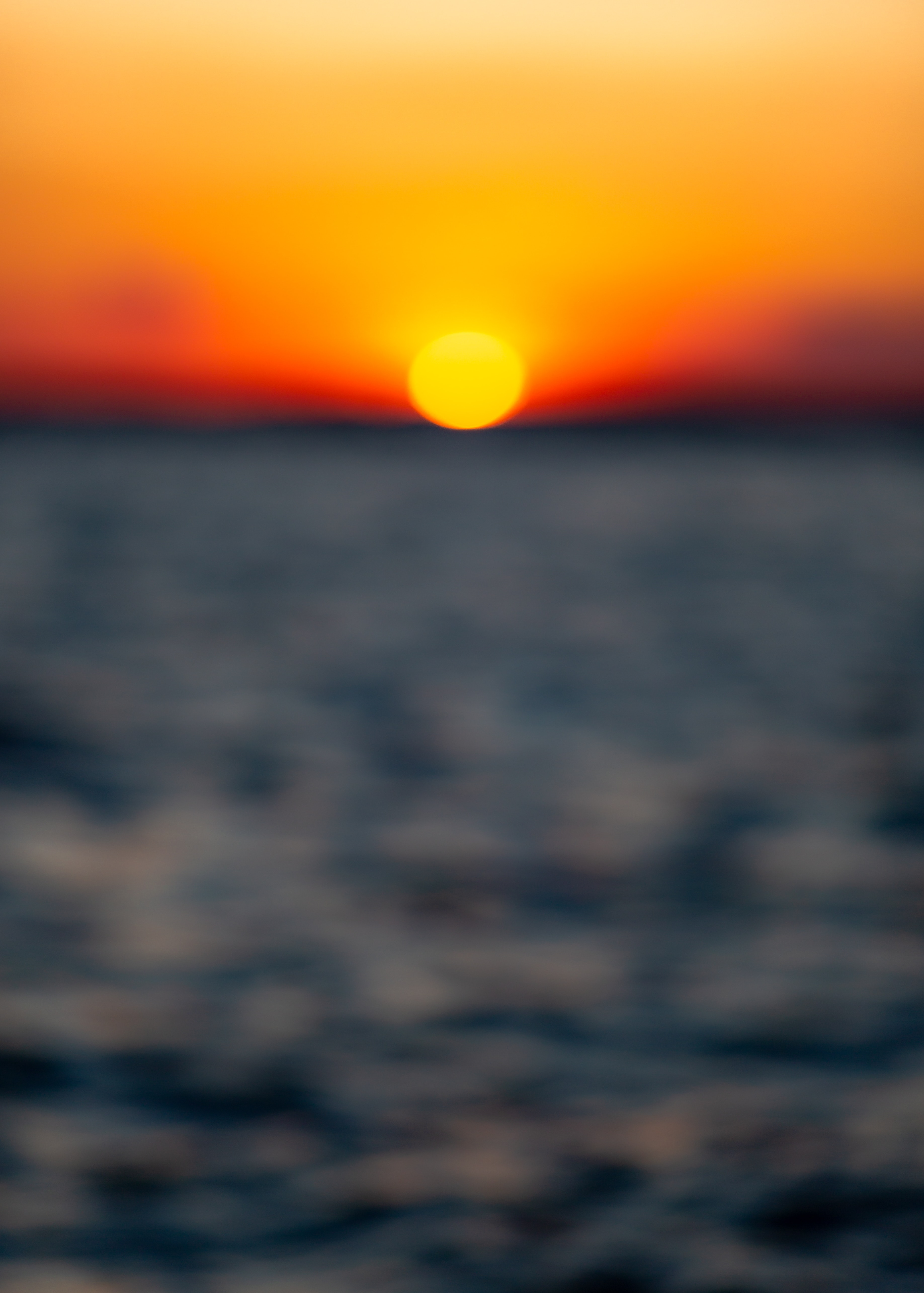 blur, smooth, nature, sunset, sea, sun, horizon 4K