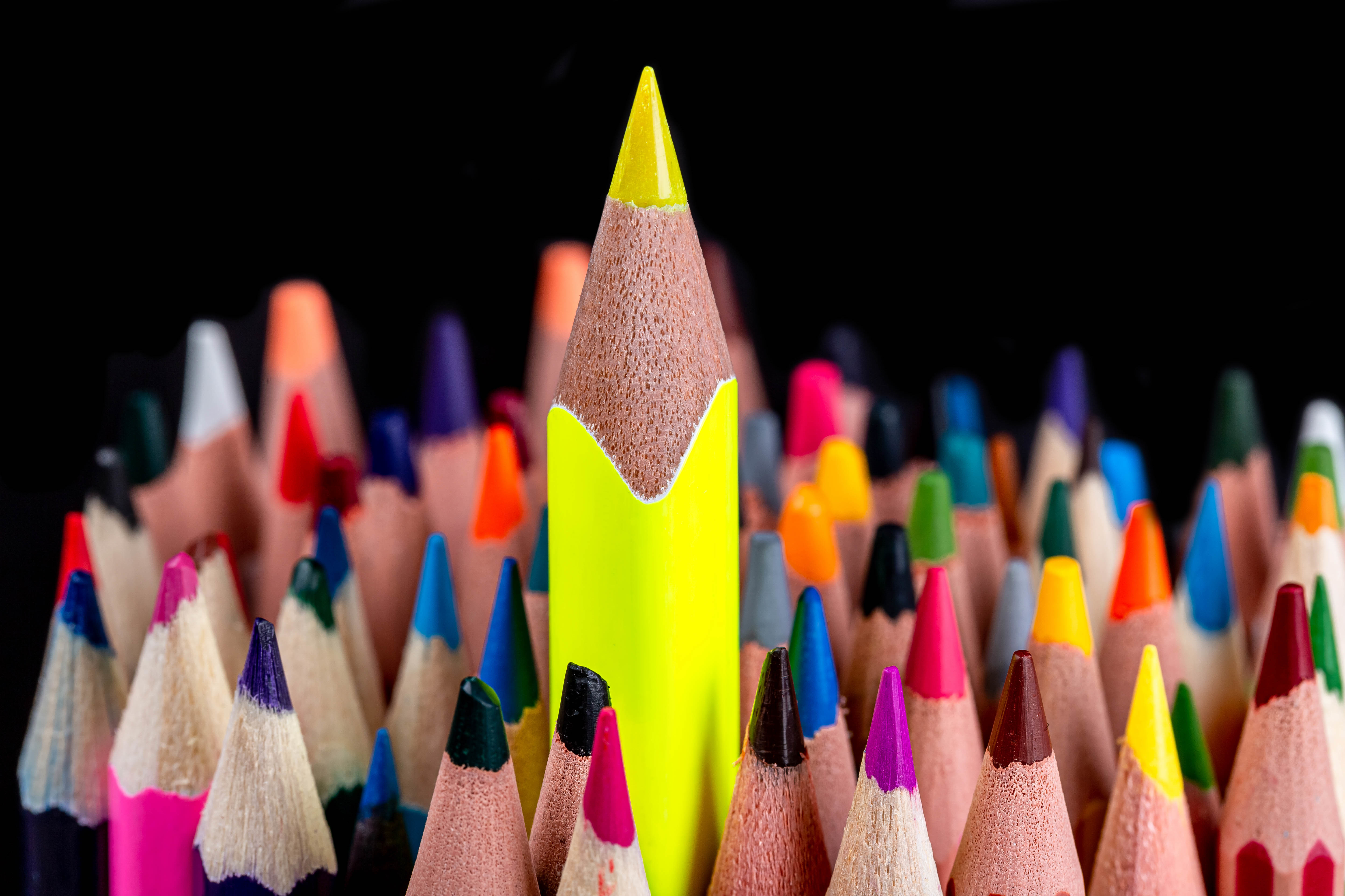 motley, pencils, macro, miscellanea, miscellaneous, multicolored, pencil phone background