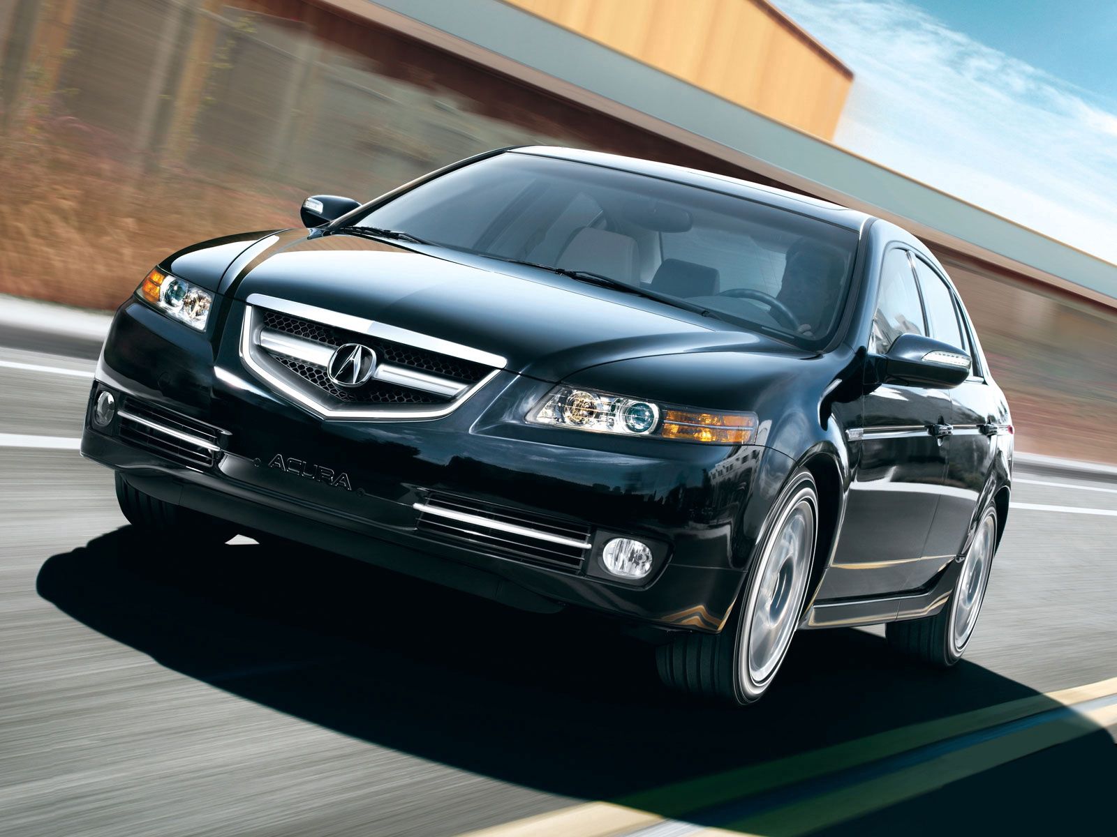 auto, acura, cars, black, front view, speed, style, akura, tl, 2007, track, route HD wallpaper