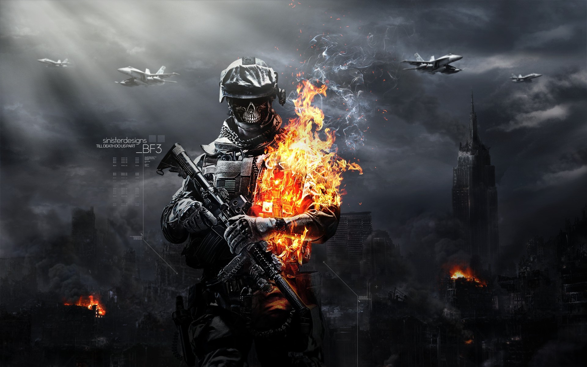 fire, battlefield, games, war HD wallpaper