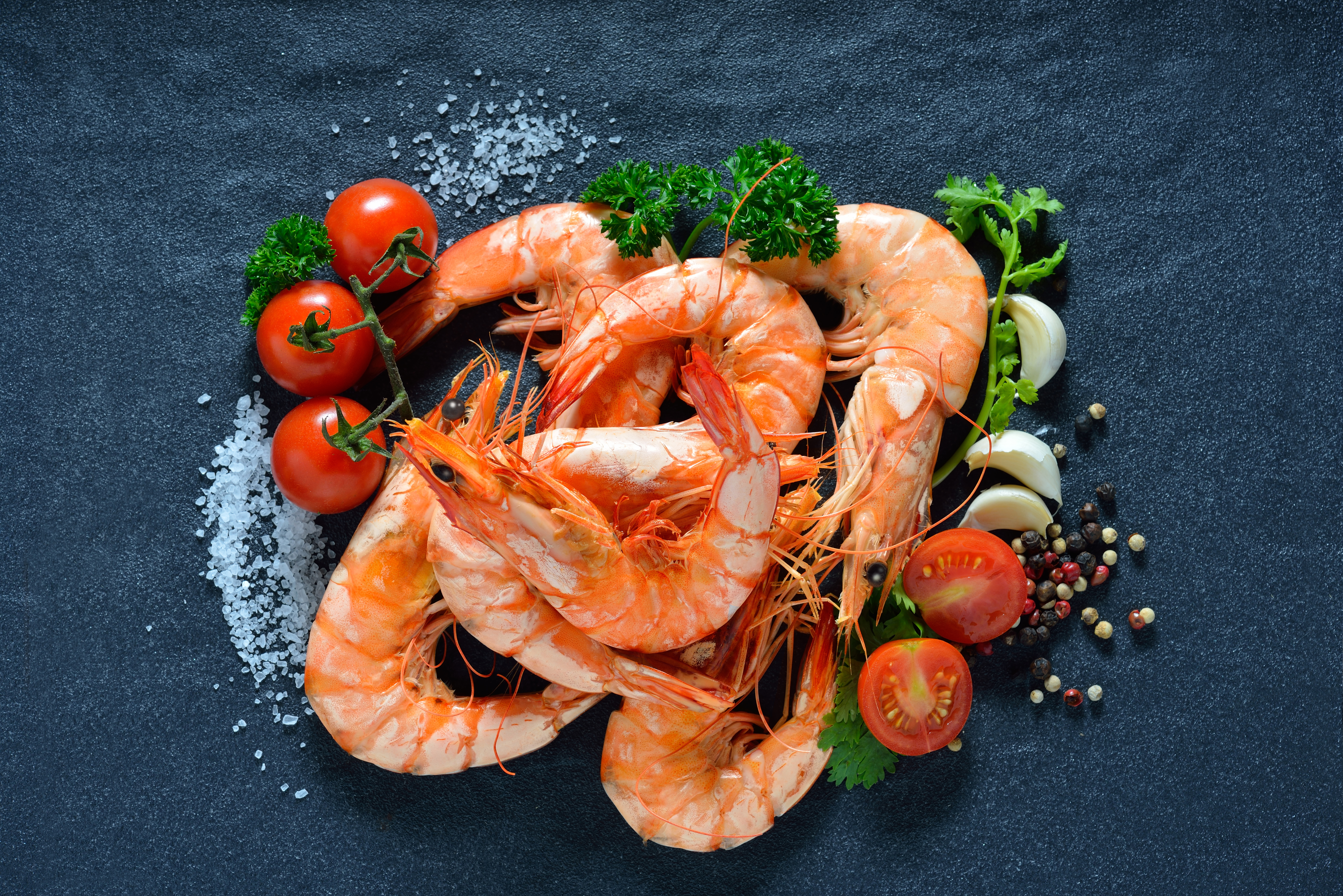 food, shrimp, seafood, still life, tomato phone background