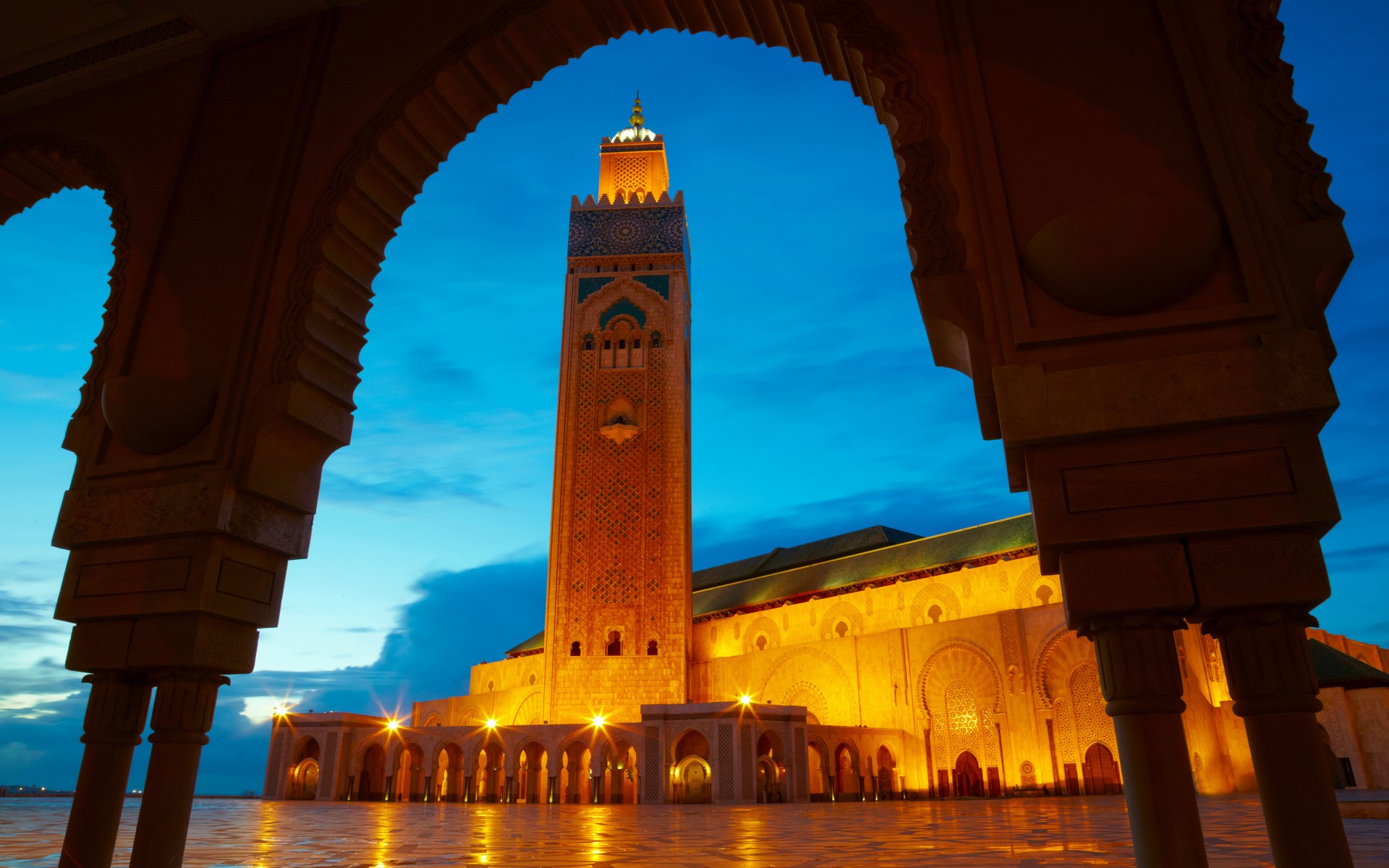 344030 baixar papel de parede religioso, mesquita hassan ii, marrocos - protetores de tela e imagens gratuitamente