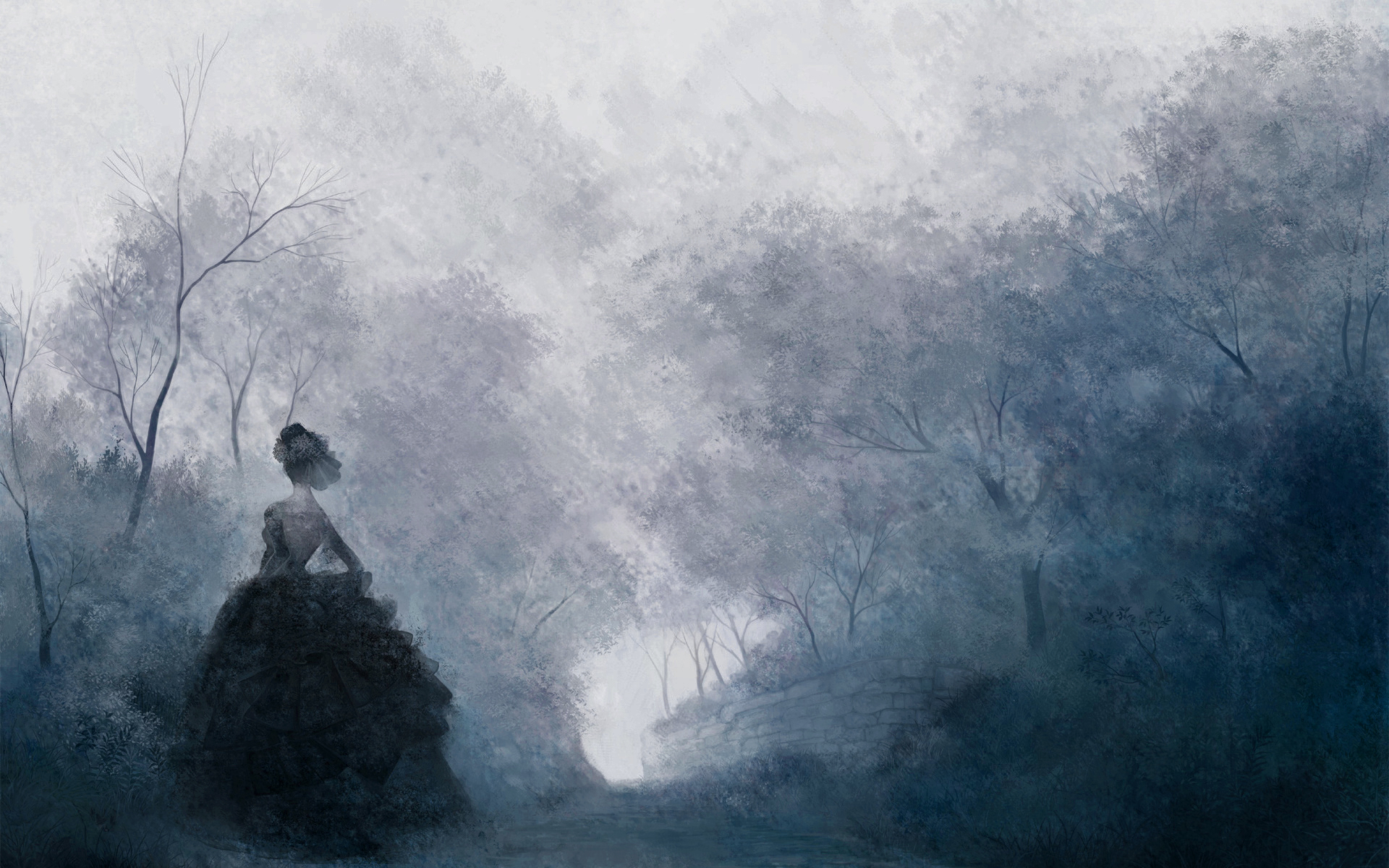 Размытый сон. Человек в тумане. Картина девушка в тумане. Фигура в тумане. Туман в живописи.