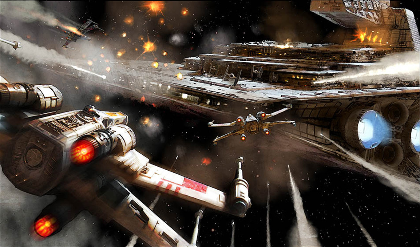 star destroyer, star wars, sci fi, x wing Image for desktop