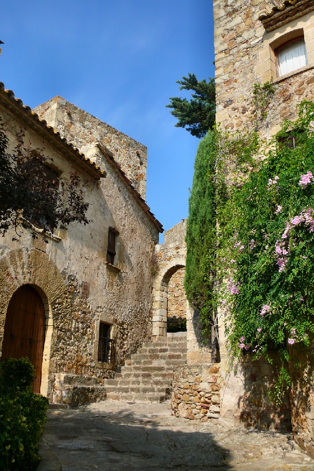 1309131 免費下載壁紙 人造, 村庄, 西班牙, 花, 楼梯, 古董, 建筑, 建造 屏保和圖片