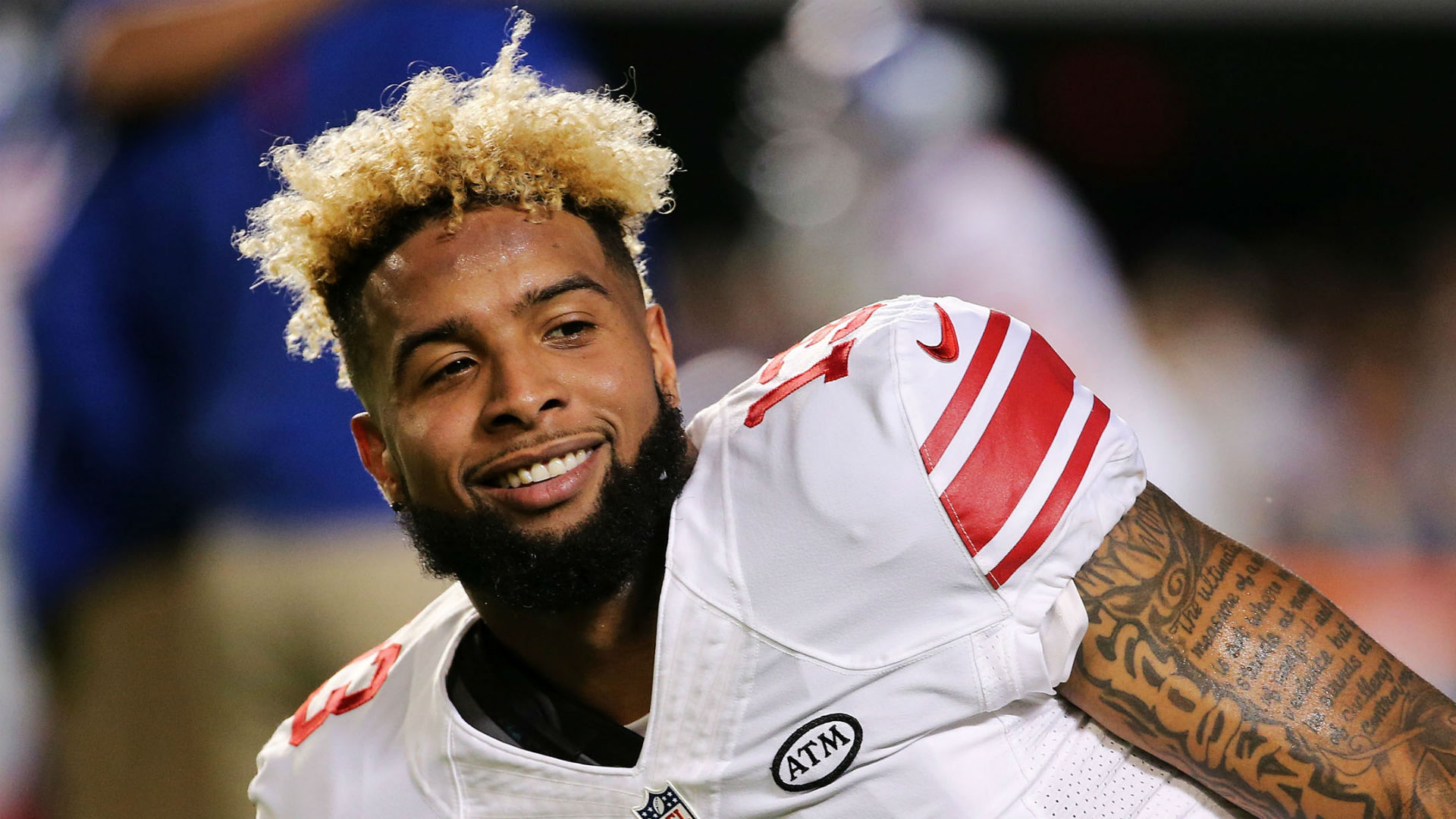 Download Odell Beckham Jr Mouthguard Wallpaper