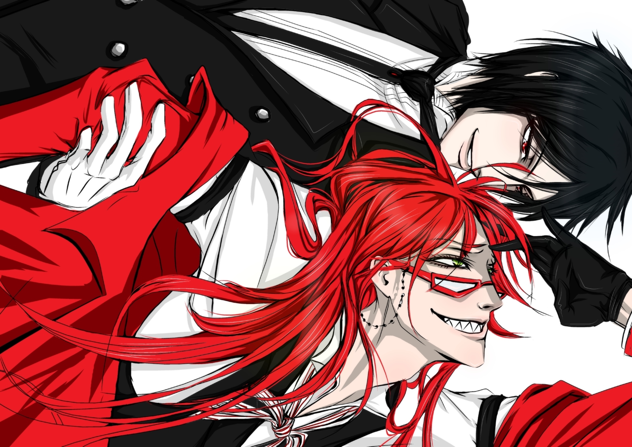 Black Butler Grell anime character transparent background PNG clipart |  HiClipart