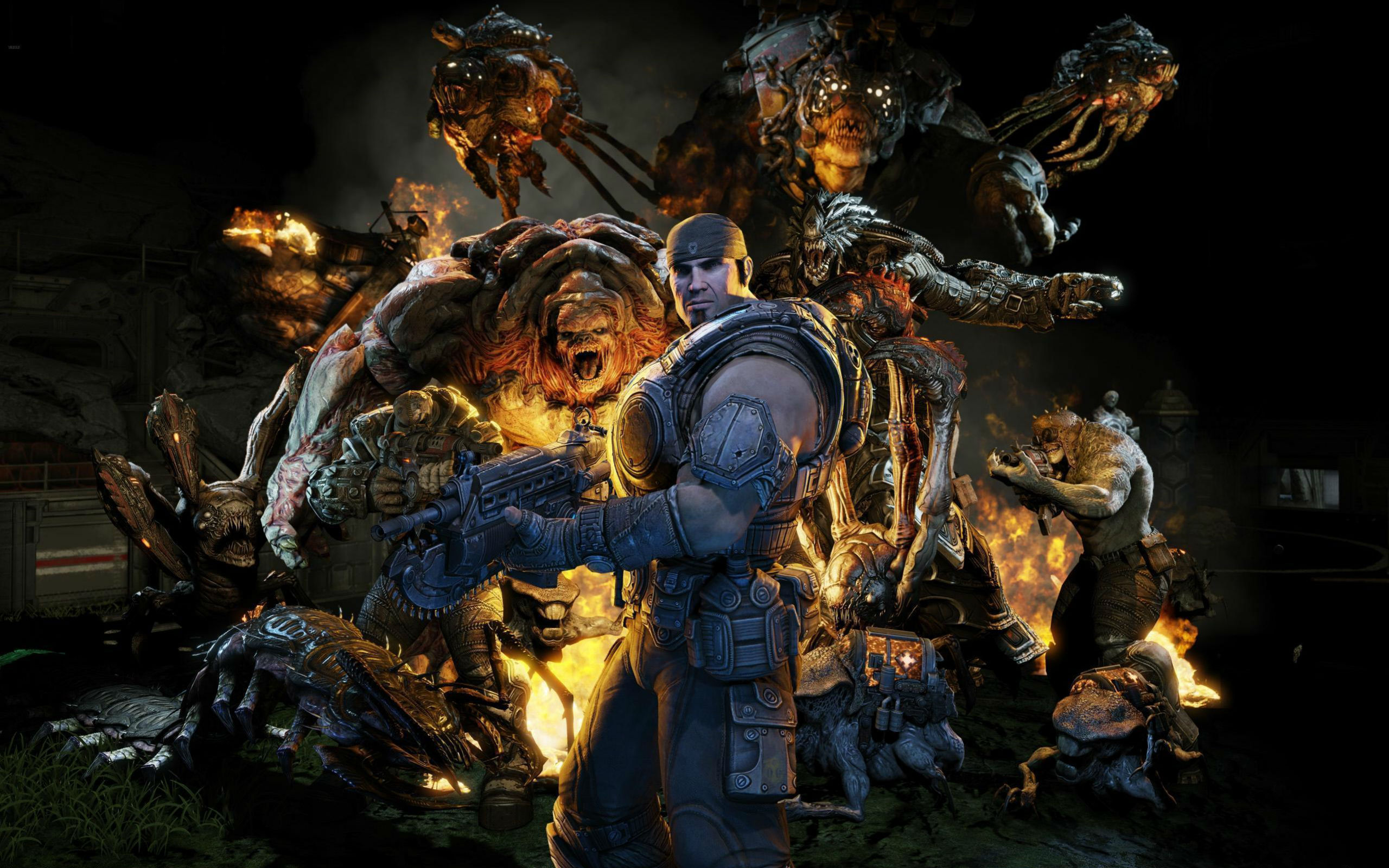 video game, gears of war 3, gears of war lock screen backgrounds
