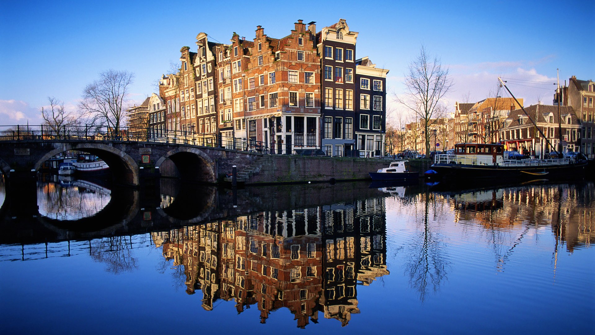 178283壁紙のダウンロードマンメイド, 橋, アムステルダム, オランダ, ブリッジ-スクリーンセーバーと写真を無料で
