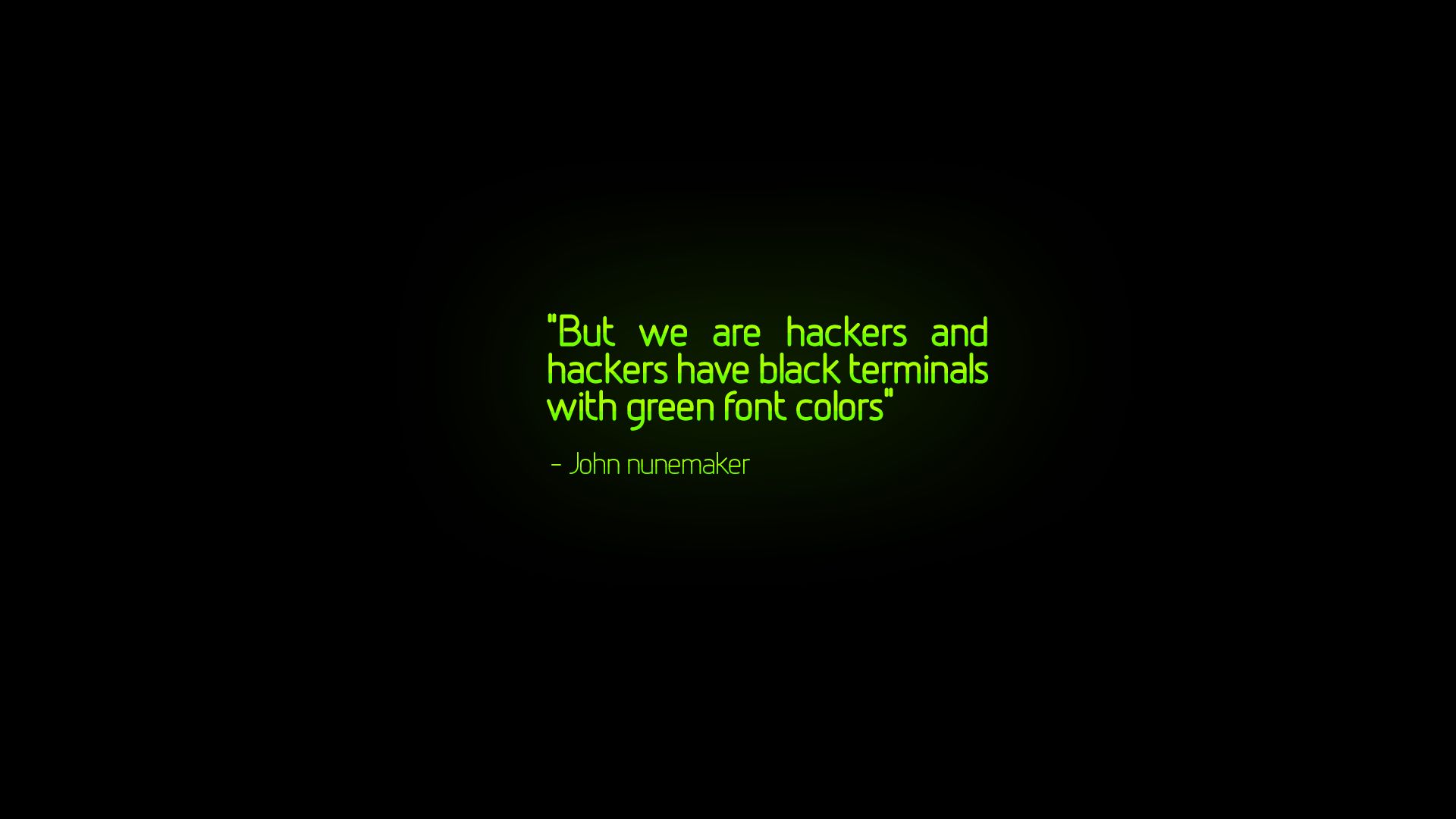 Зеленый текст на черном фоне