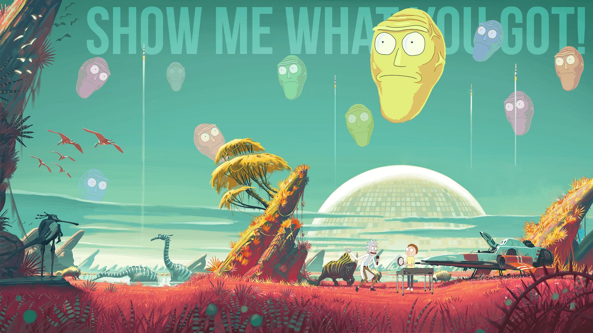 Download mobile wallpaper Tv Show, No Man's Sky, Rick Sanchez, Morty Smith, Rick And Morty for free.