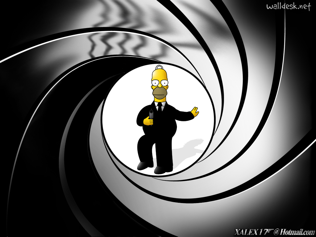 james bond, tv show, homer simpson, the simpsons cell phone wallpapers