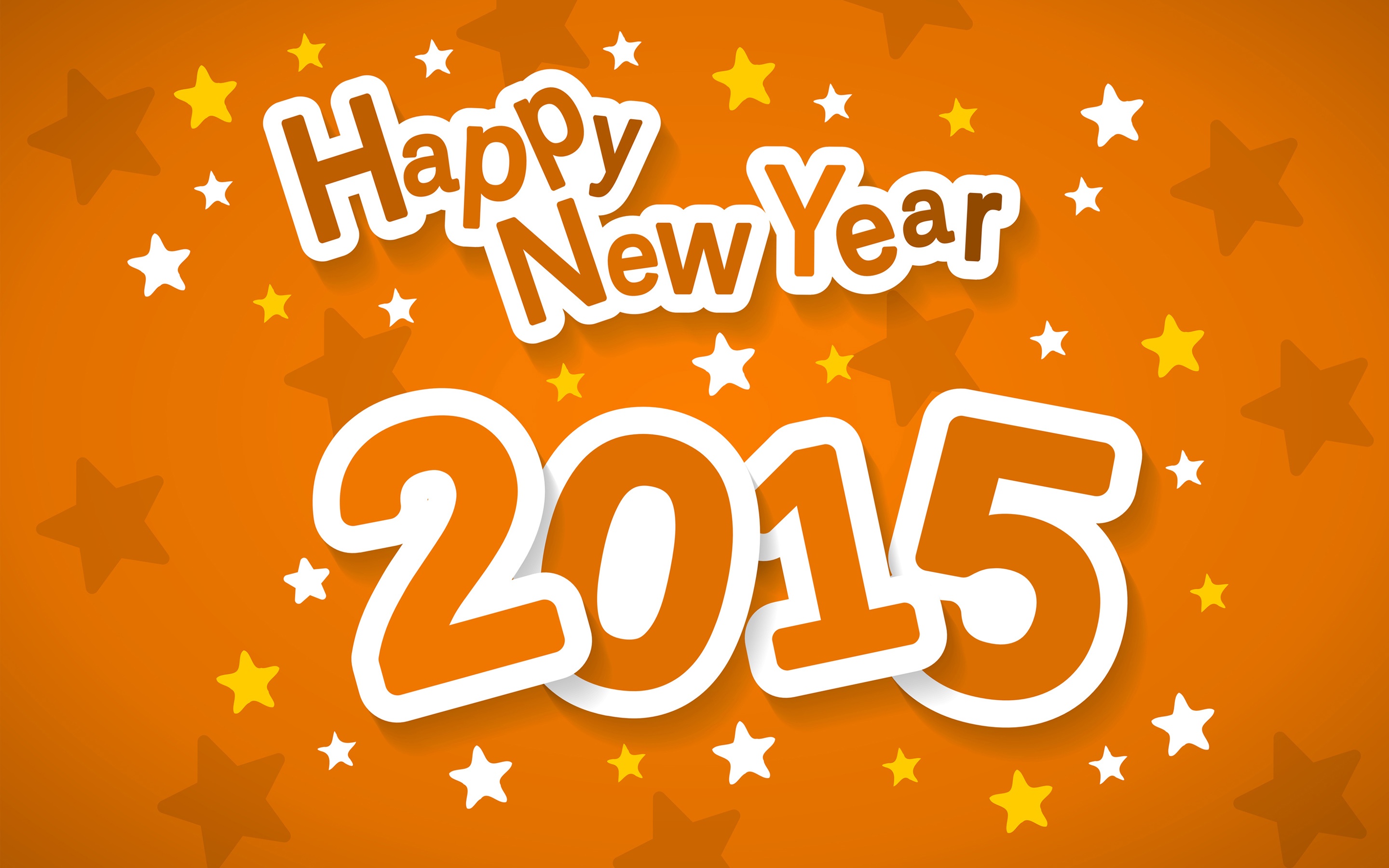 667367壁紙のダウンロードホリデー, 2015年新年, お祝い, 新年, オレンジ色）, パーティ, 星, 出演者-スクリーンセーバーと写真を無料で
