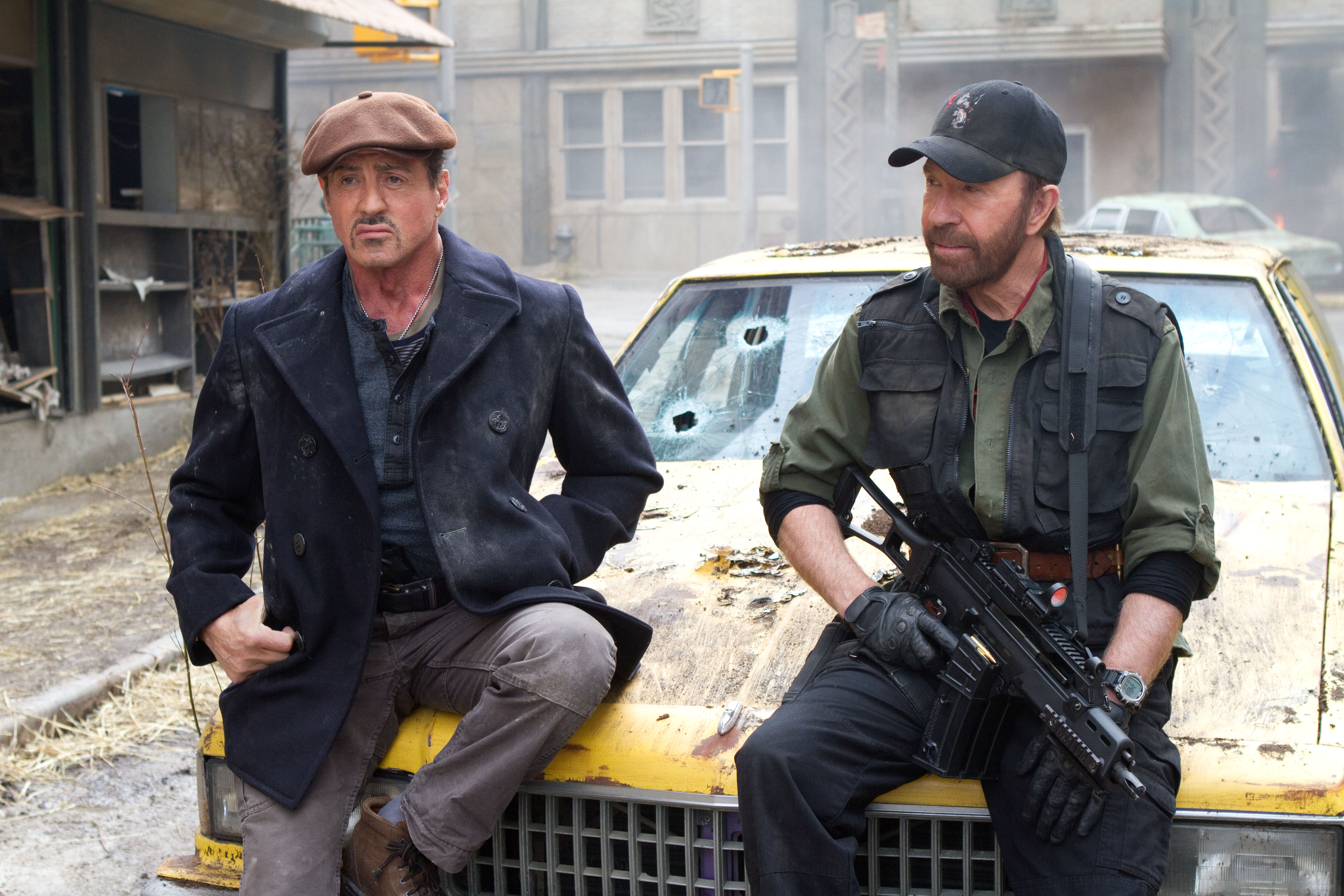 movie, the expendables 2, barney ross, booker (the expendables), chuck norris, sylvester stallone, the expendables