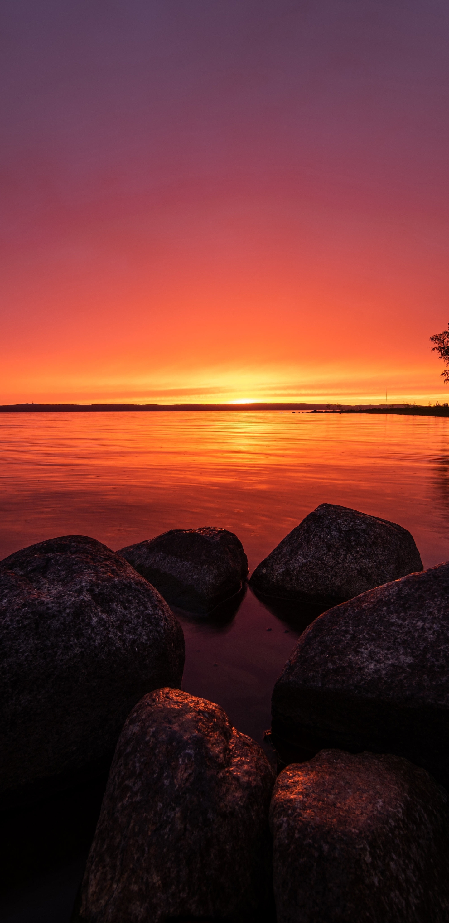 Download mobile wallpaper Lakes, Lake, Sunrise, Earth, Sweden for free.