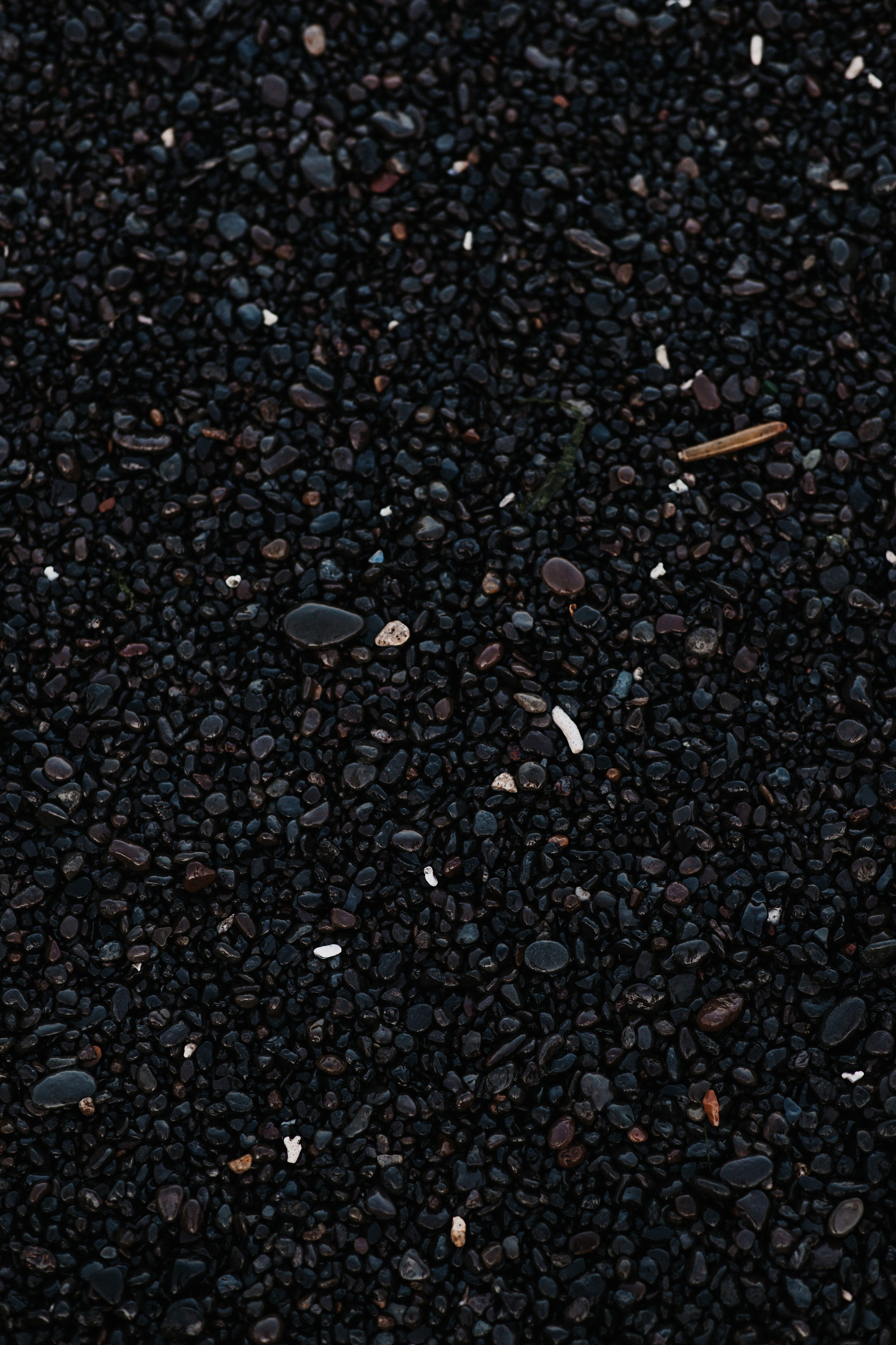 texture, black, pebble, textures, stones, wet 5K
