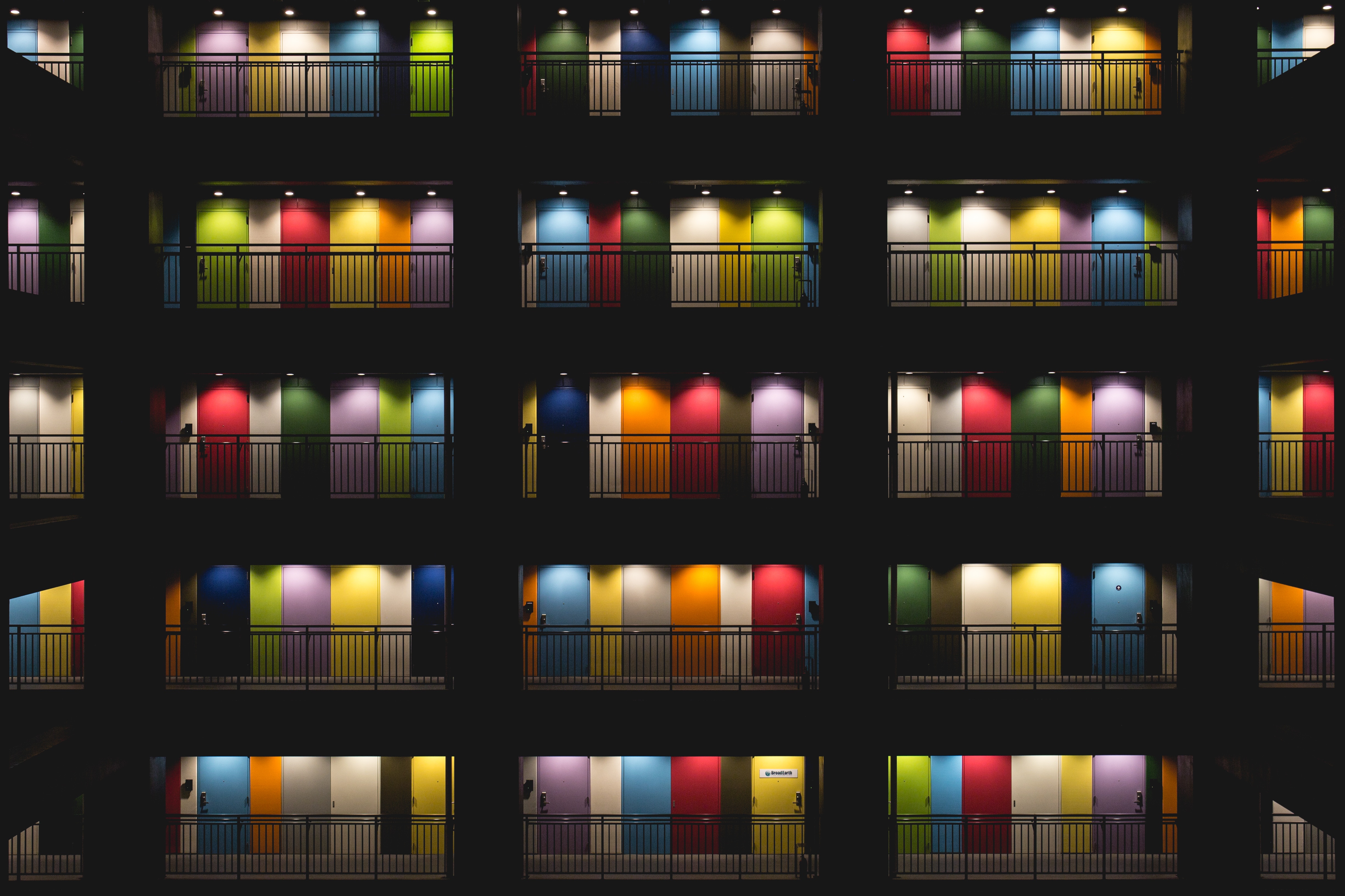 Download mobile wallpaper Doors, Door, Motley, Multicolored, Dark, Japan, Tokyo for free.