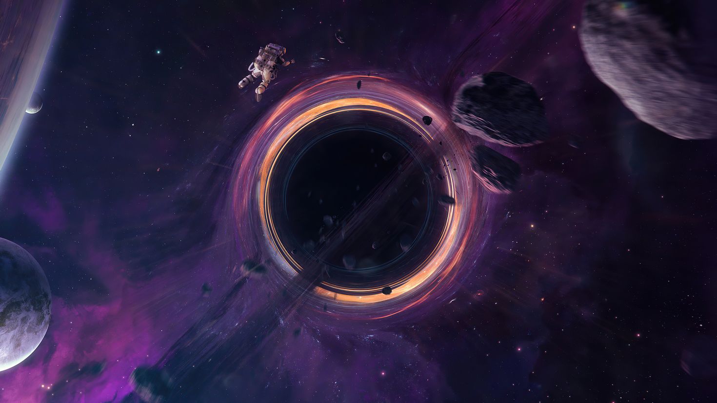 Космонавт и черная дыра