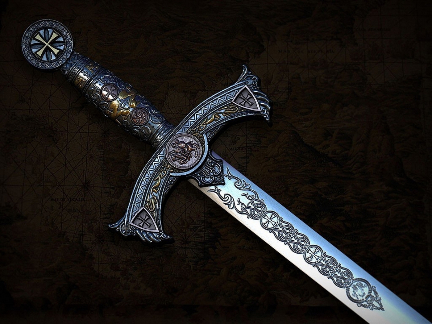 Mobile wallpaper weapon, black, swords, objects