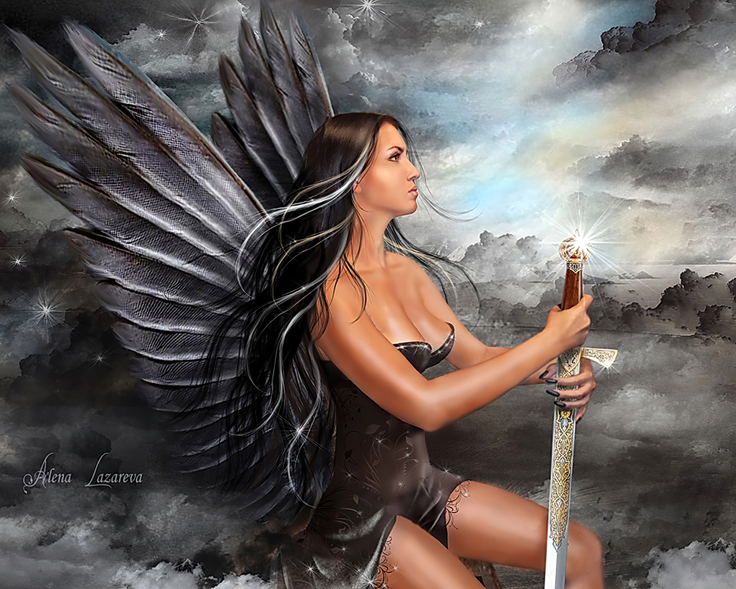 Ангел женщина с крыльями
