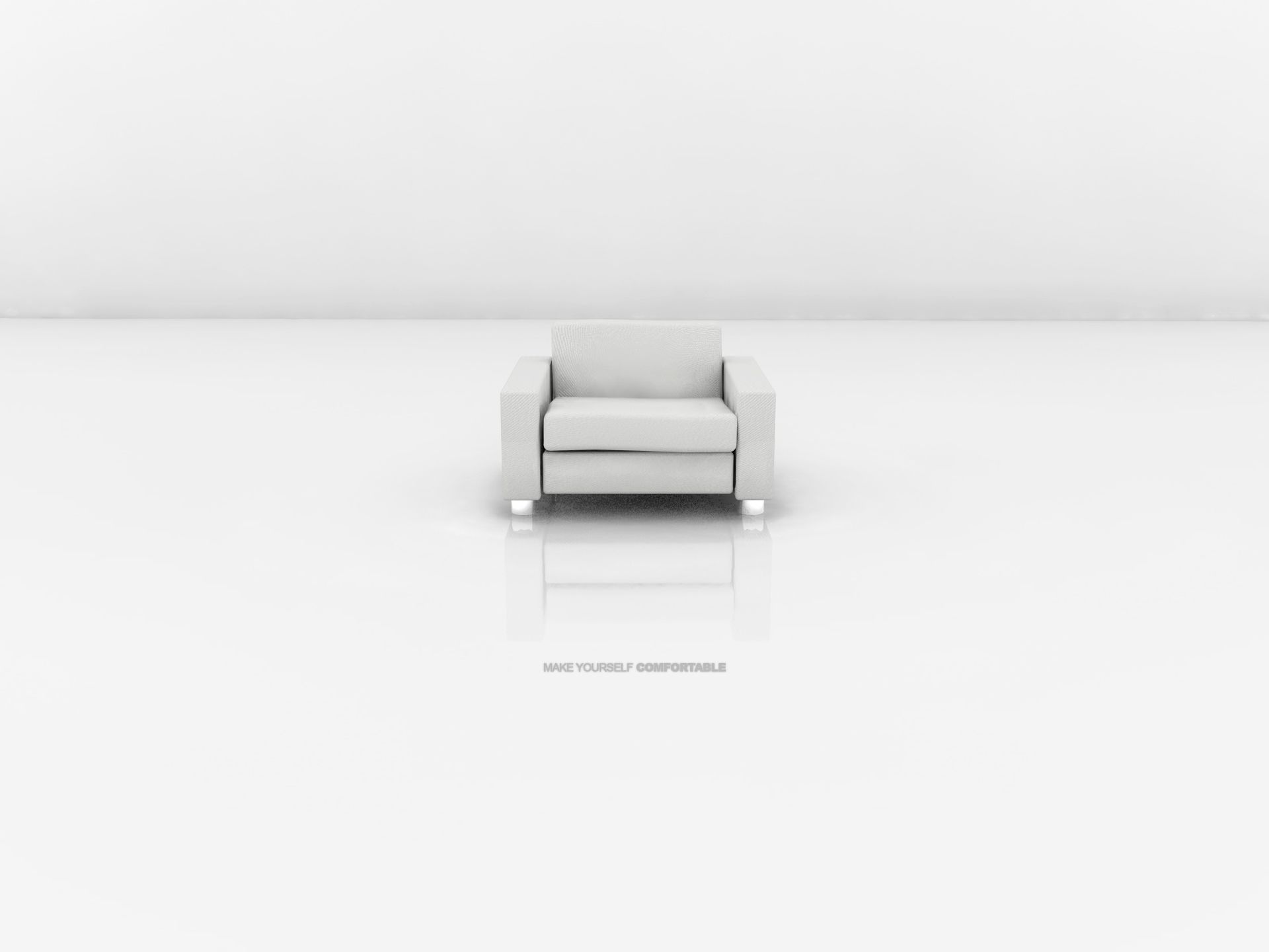 white, artistic, digital art, chair 8K